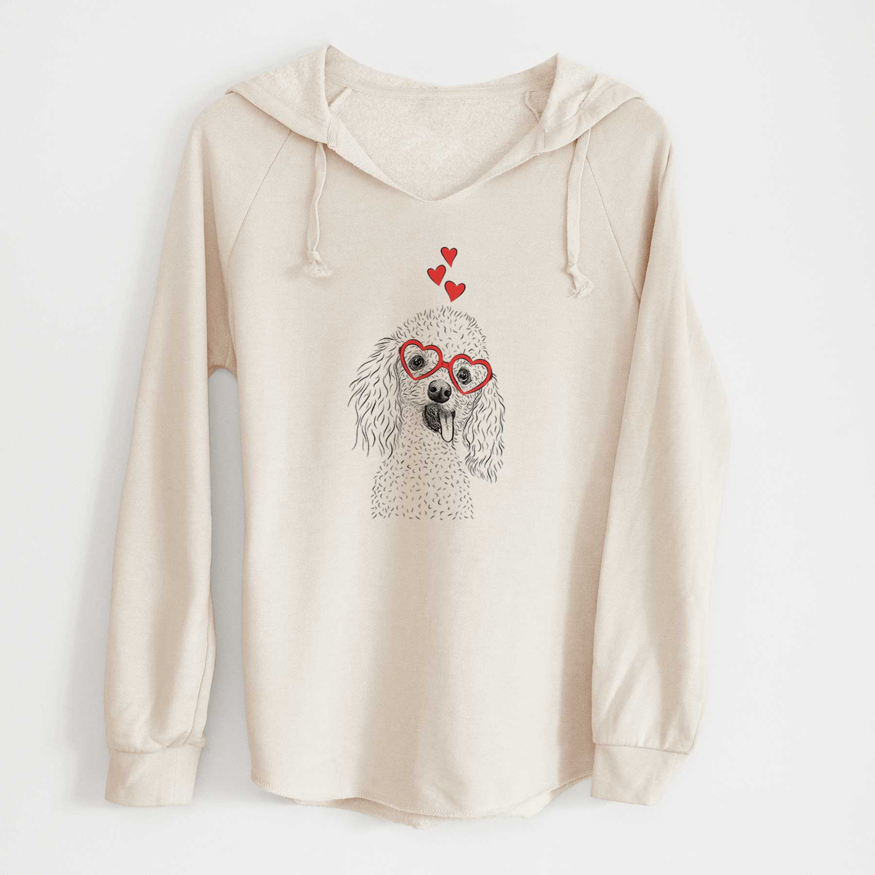 Valentine Super Joey the Toy Poodle - Cali Wave Hooded Sweatshirt