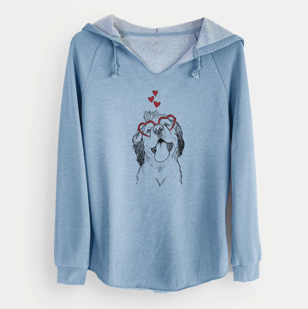 Valentine Sven the Double Merle Spaniel Aussie Mix - Cali Wave Hooded Sweatshirt