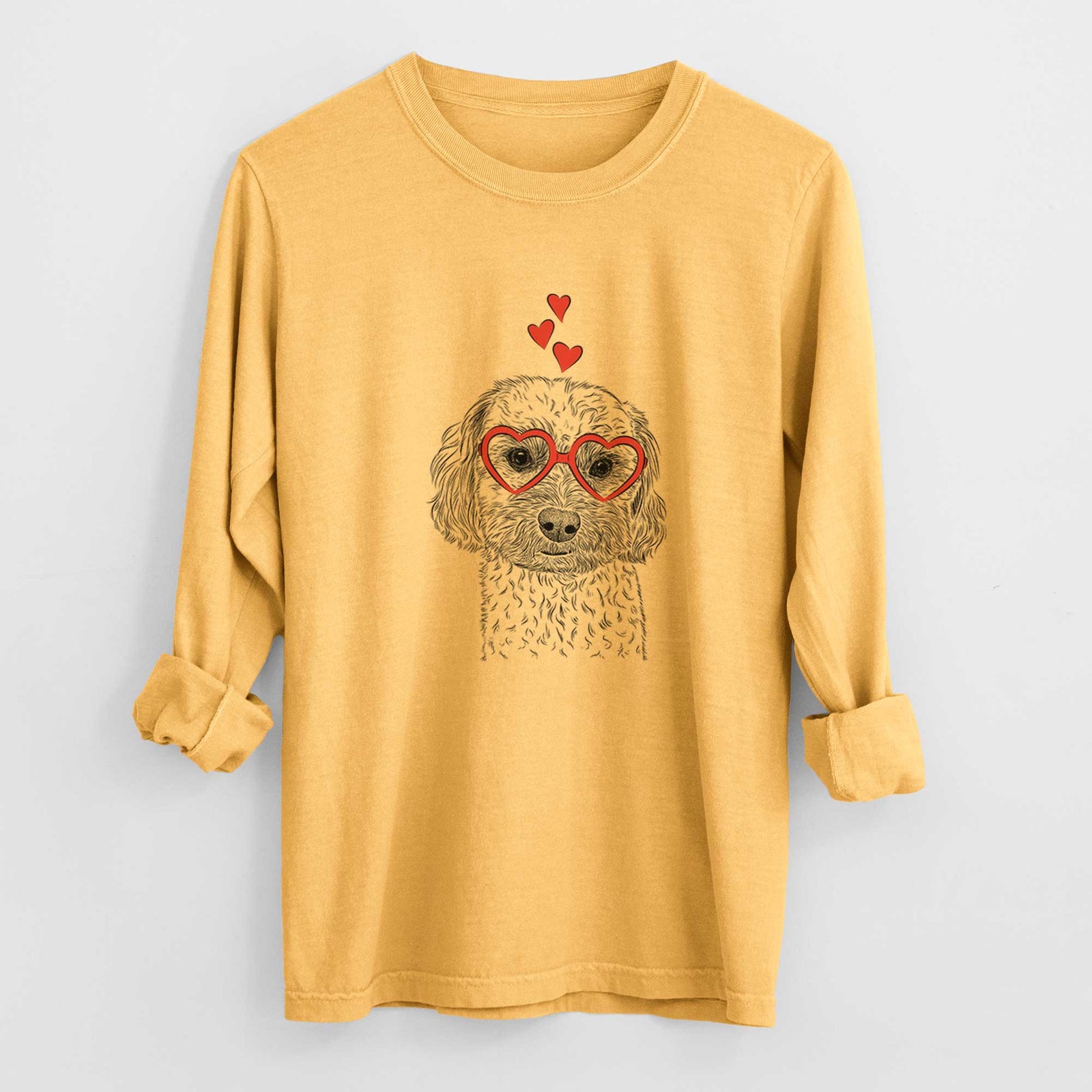 Valentine Sweet George the Mixed Breed - Heavyweight 100% Cotton Long Sleeve