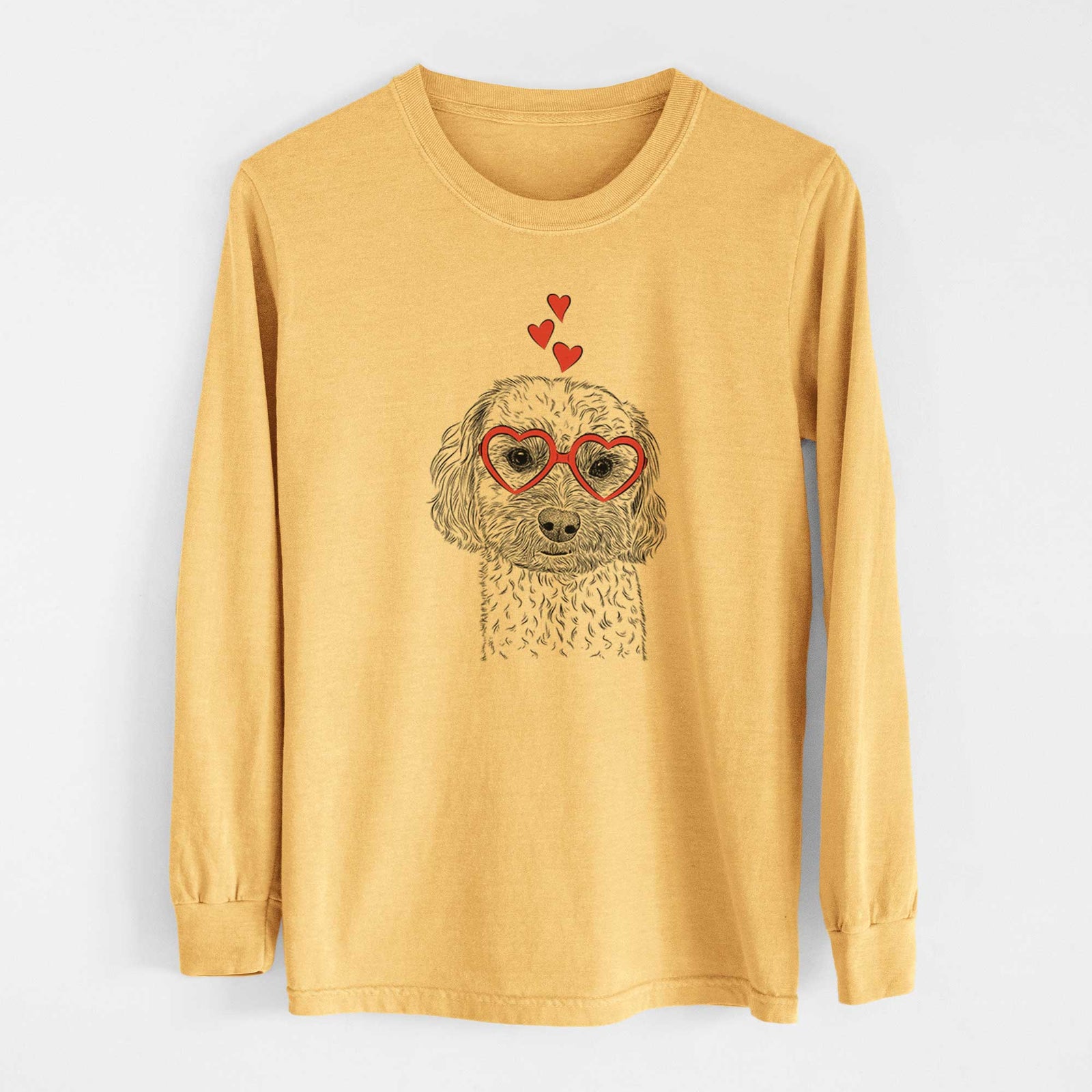 Valentine Sweet George the Mixed Breed - Heavyweight 100% Cotton Long Sleeve