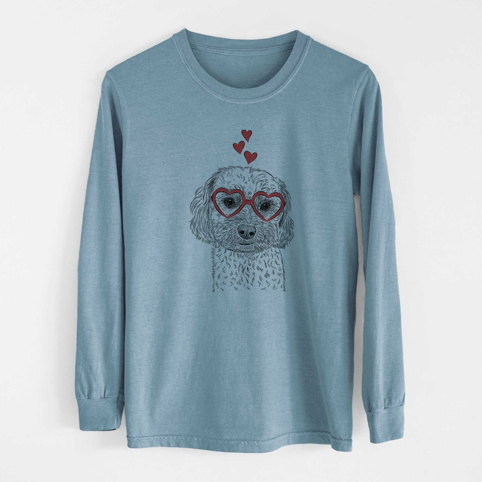 Valentine Sweet George the Mixed Breed - Heavyweight 100% Cotton Long Sleeve