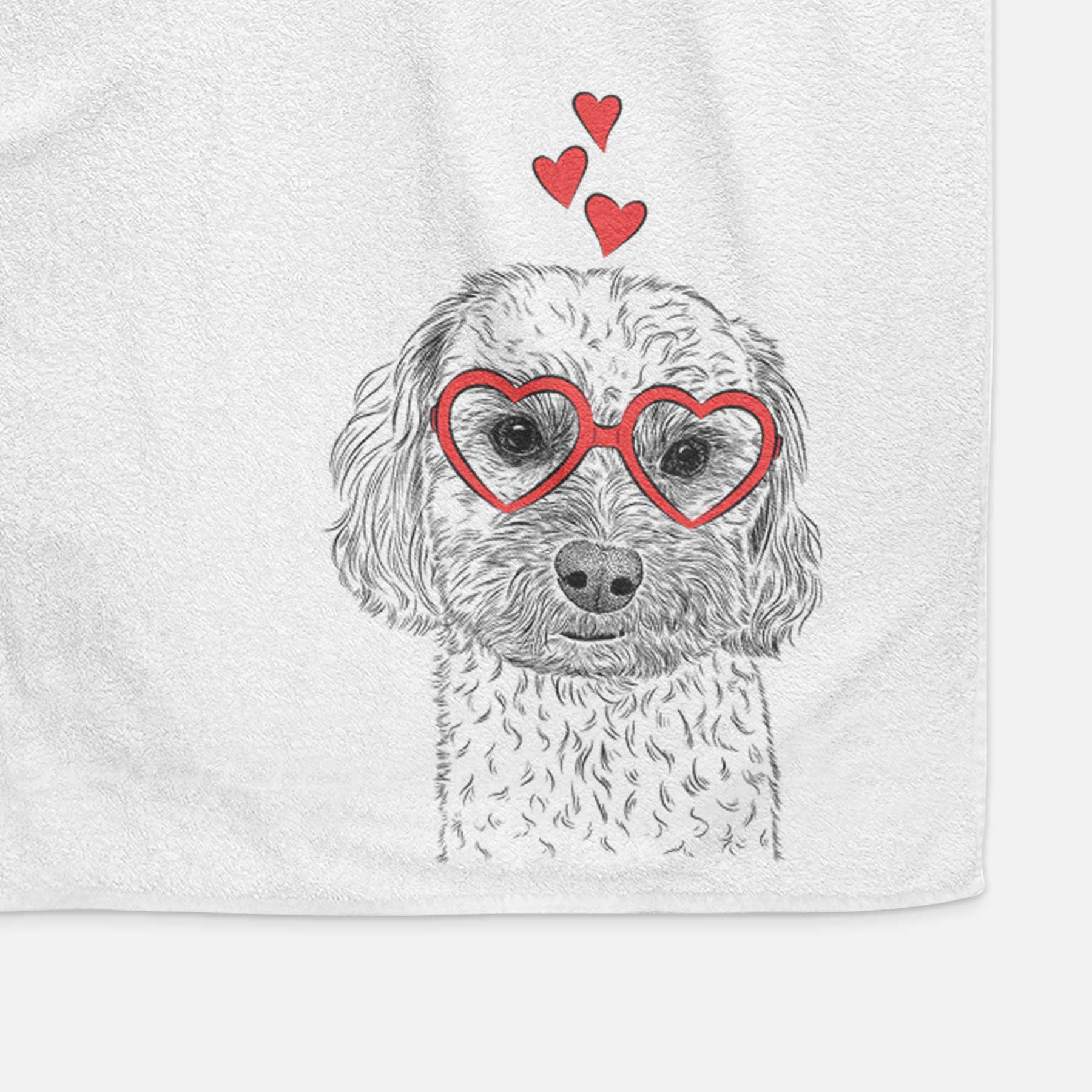 Sweet George the Mixed Breed Decorative Hand Towel