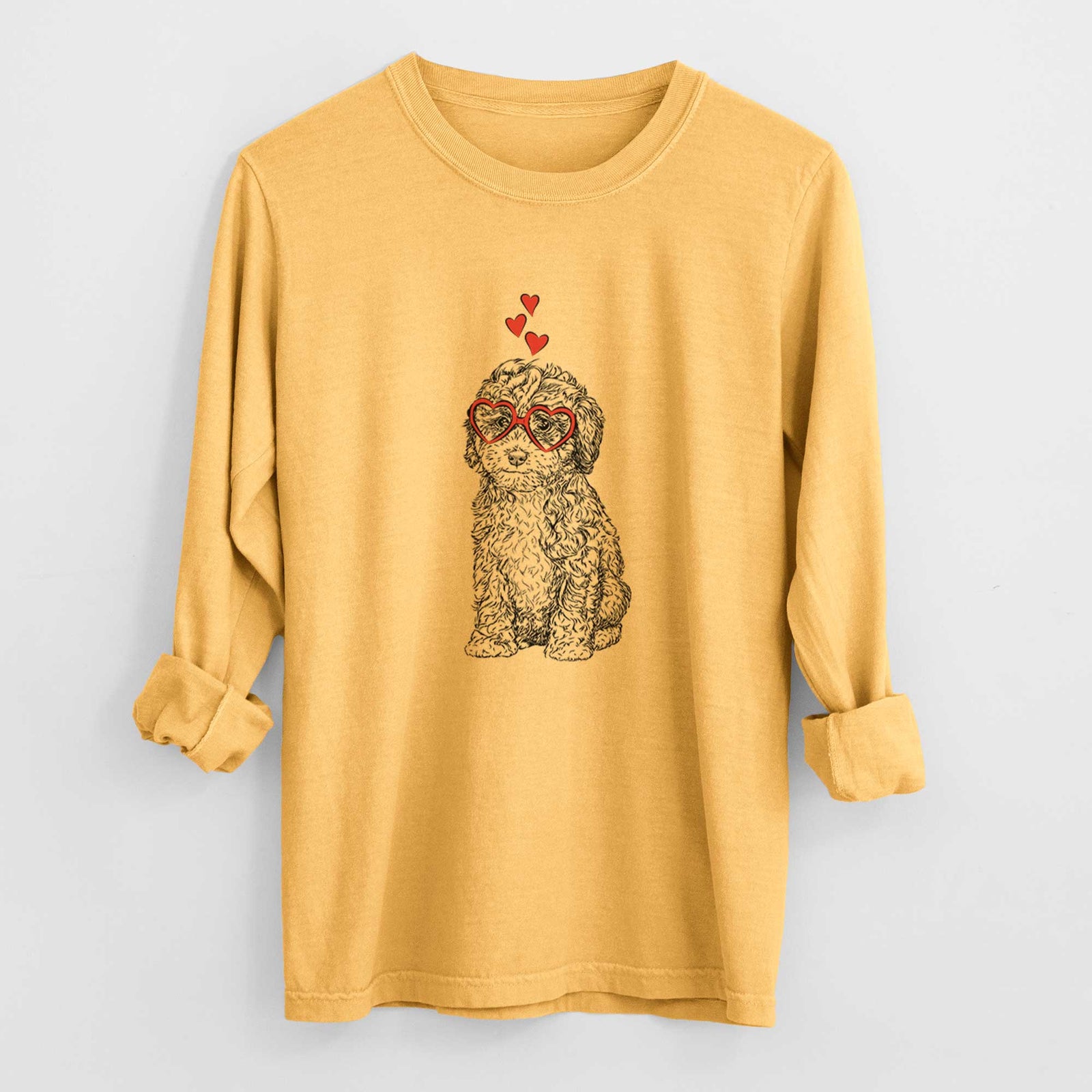 Valentine Sweet Tea the Mini Doodle - Heavyweight 100% Cotton Long Sleeve