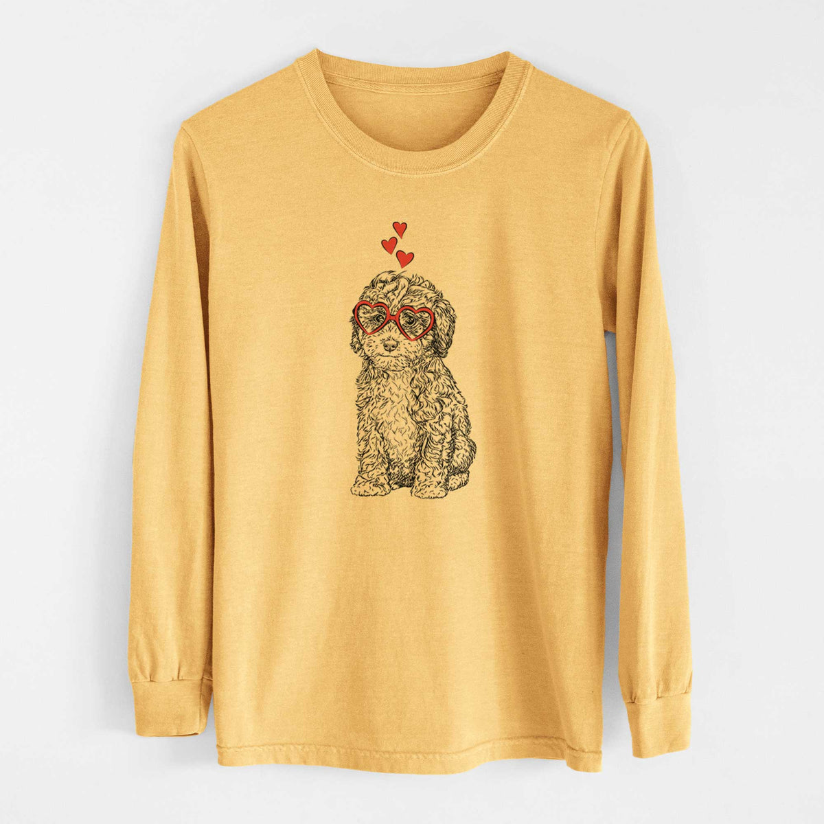 Valentine Sweet Tea the Mini Doodle - Heavyweight 100% Cotton Long Sleeve