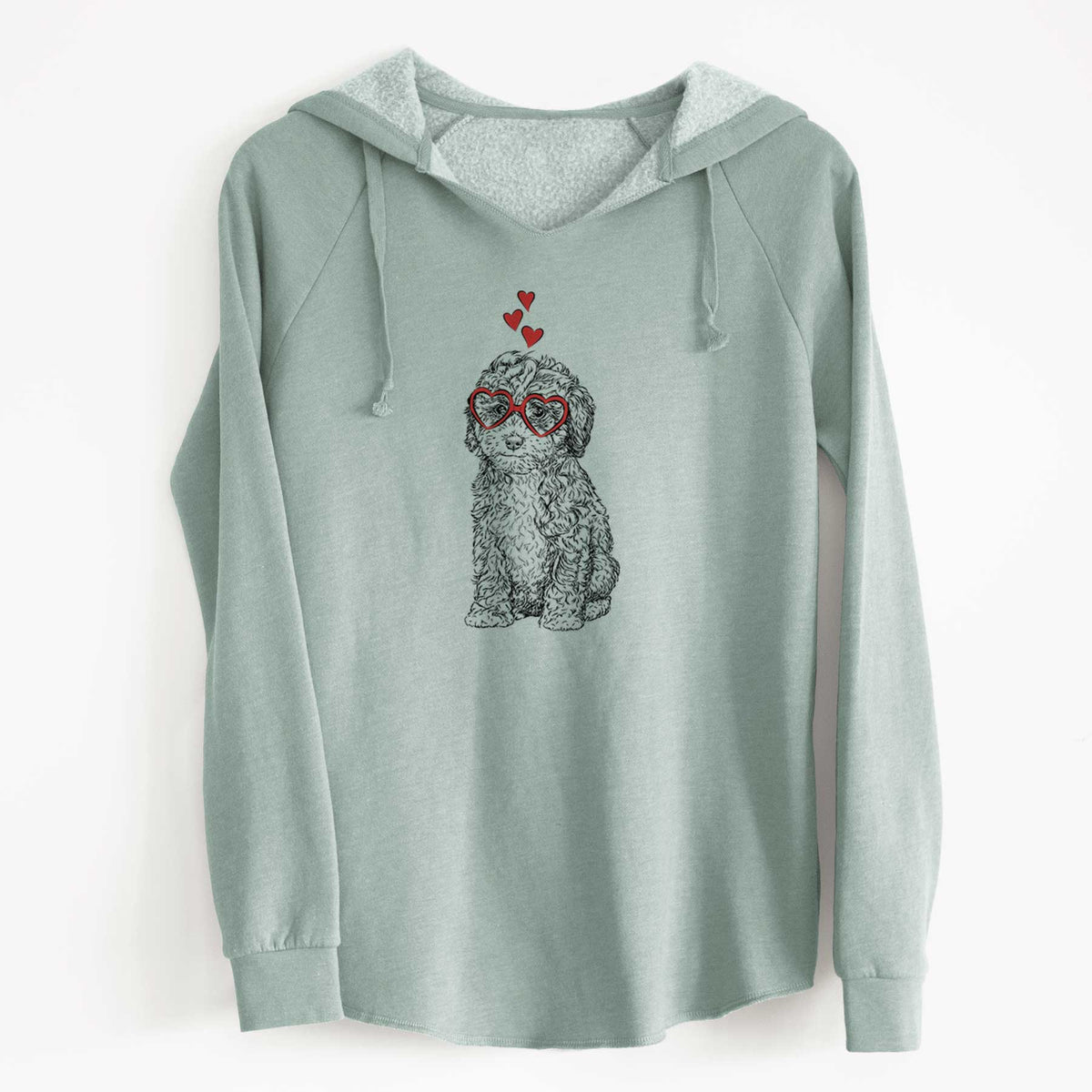 Valentine Sweet Tea the Mini Doodle - Cali Wave Hooded Sweatshirt