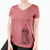 Valentine Sweet Tea the Mini Doodle - Women's V-neck Shirt