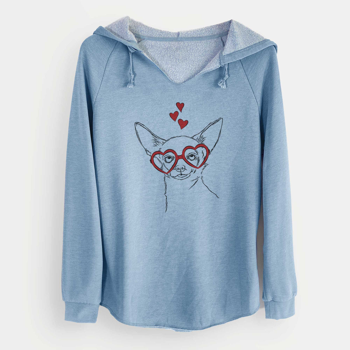 Valentine Tabitha the Chihuahua - Cali Wave Hooded Sweatshirt