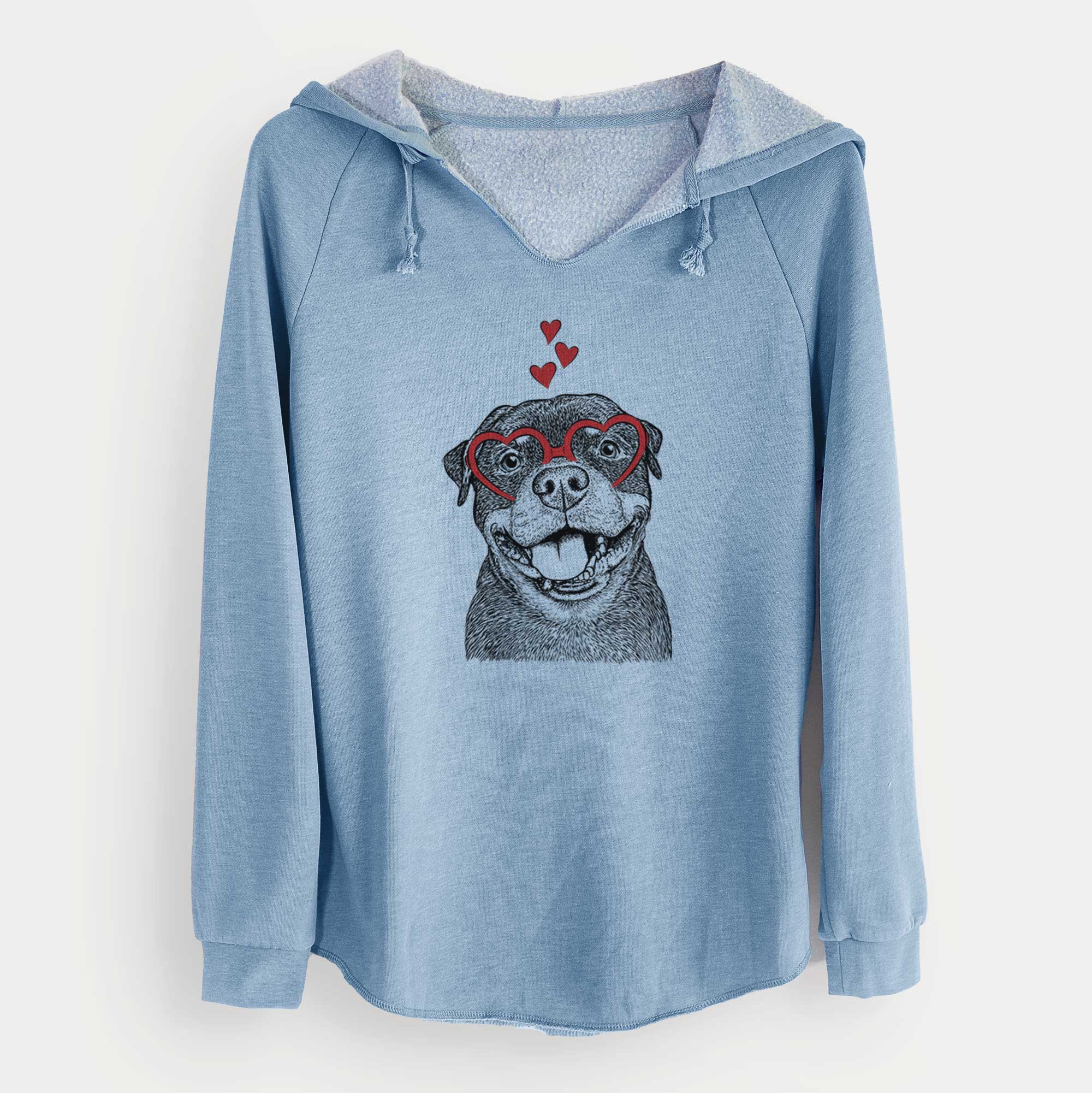 Valentine Talos the Rottweiler - Cali Wave Hooded Sweatshirt