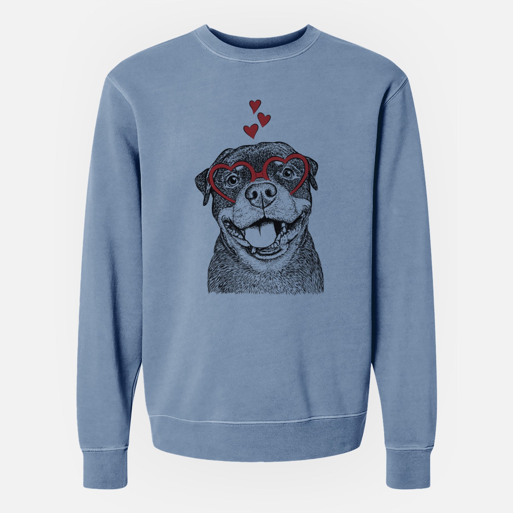 Valentine Talos the Rottweiler - Unisex Pigment Dyed Crew Sweatshirt