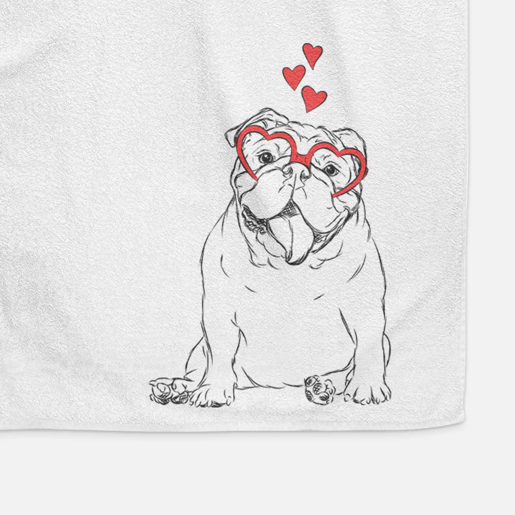 Tank the English Bulldog Decorative Hand Towel