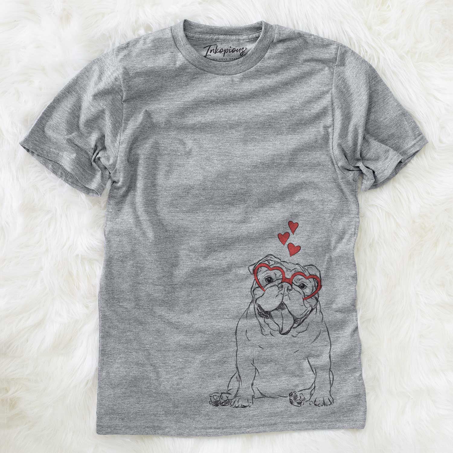 Valentine Tank the English Bulldog - Unisex Crewneck