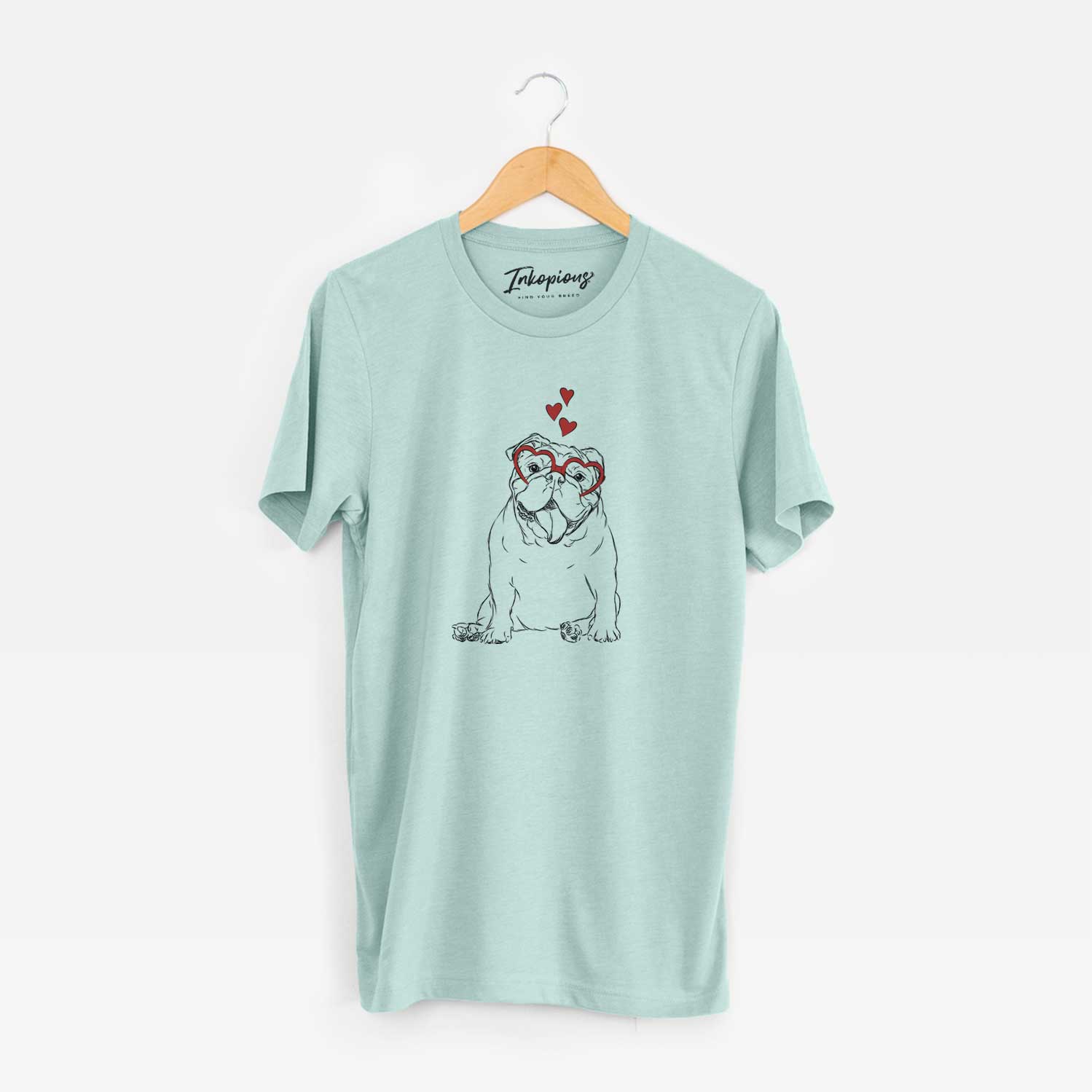 Valentine Tank the English Bulldog - Unisex Crewneck