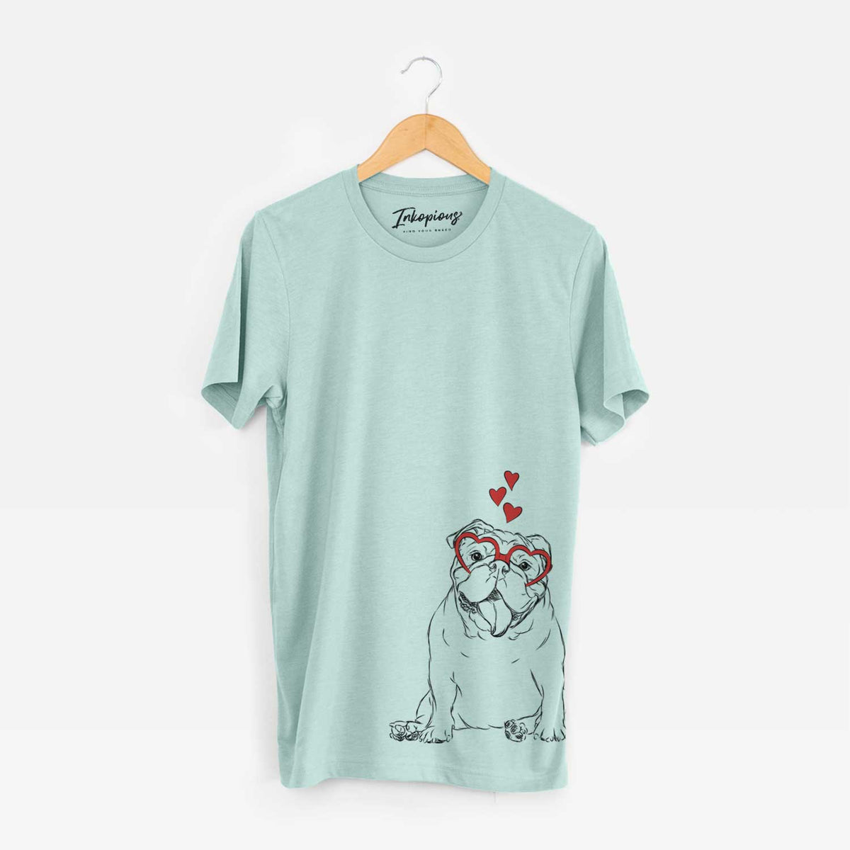 Valentine Tank the English Bulldog - Unisex Crewneck