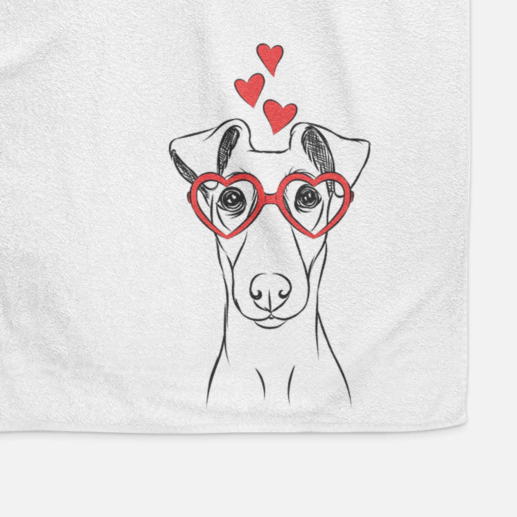 Tanner the Fox Terrier Decorative Hand Towel