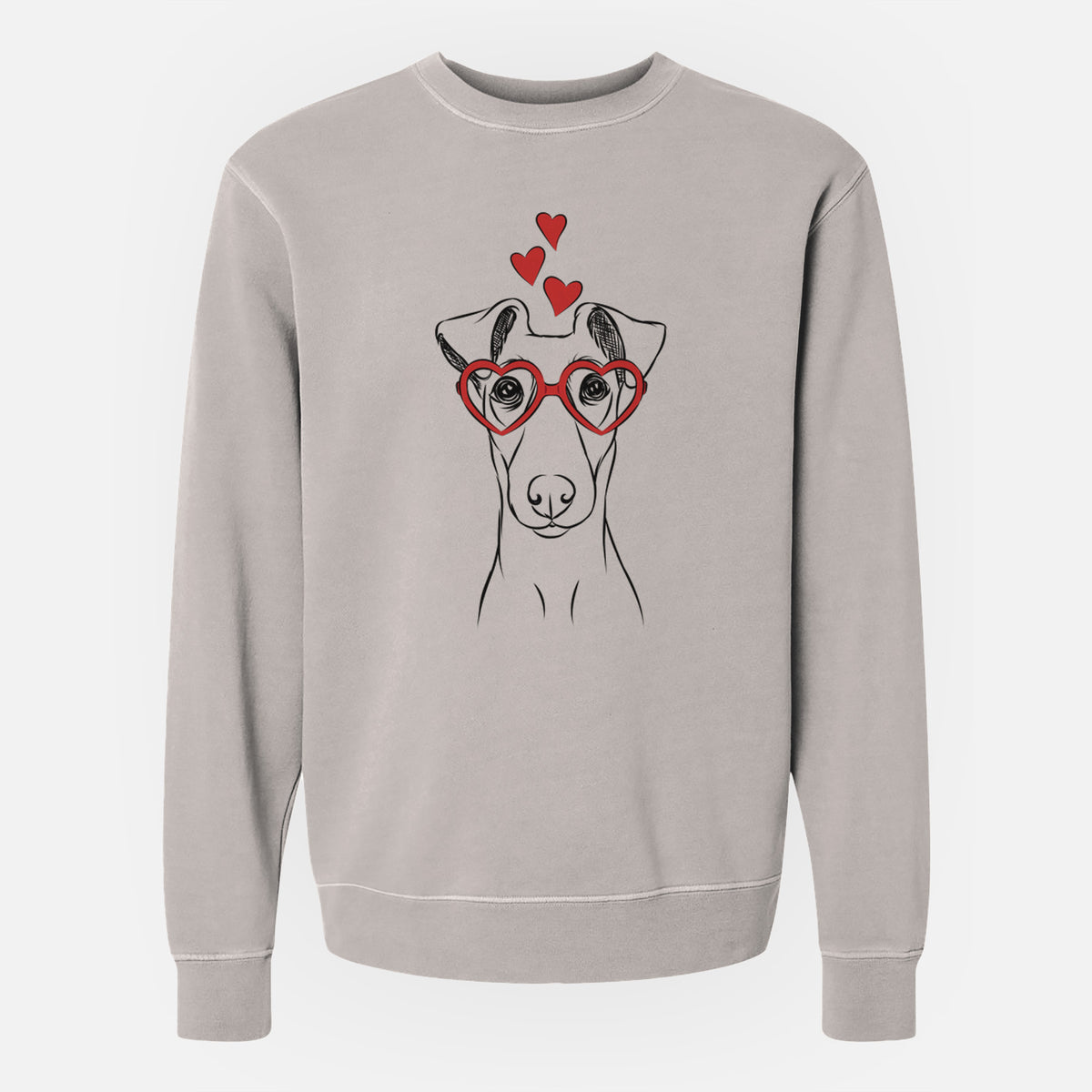 Valentine Tanner the Fox Terrier - Unisex Pigment Dyed Crew Sweatshirt