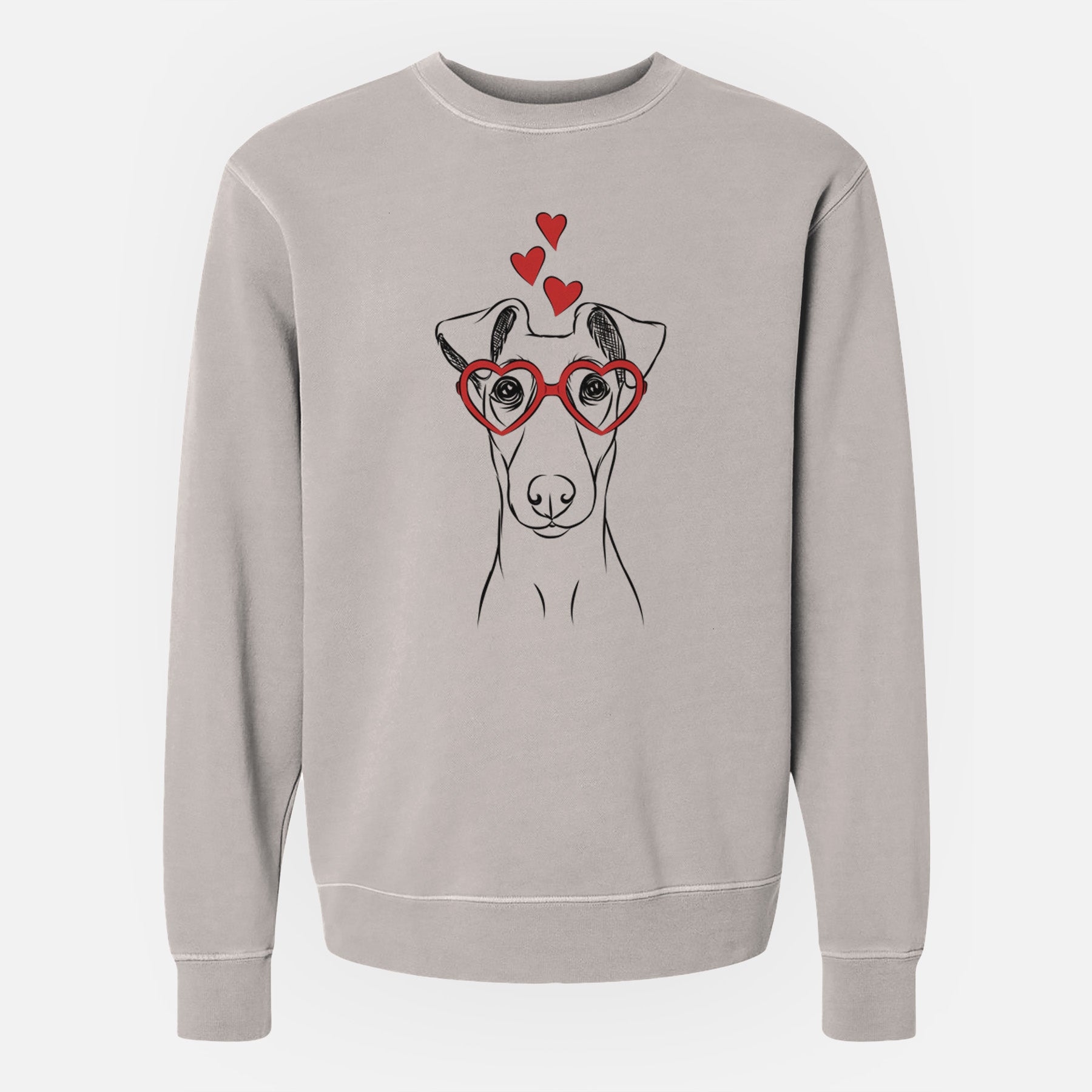 Valentine Tanner the Fox Terrier - Unisex Pigment Dyed Crew Sweatshirt