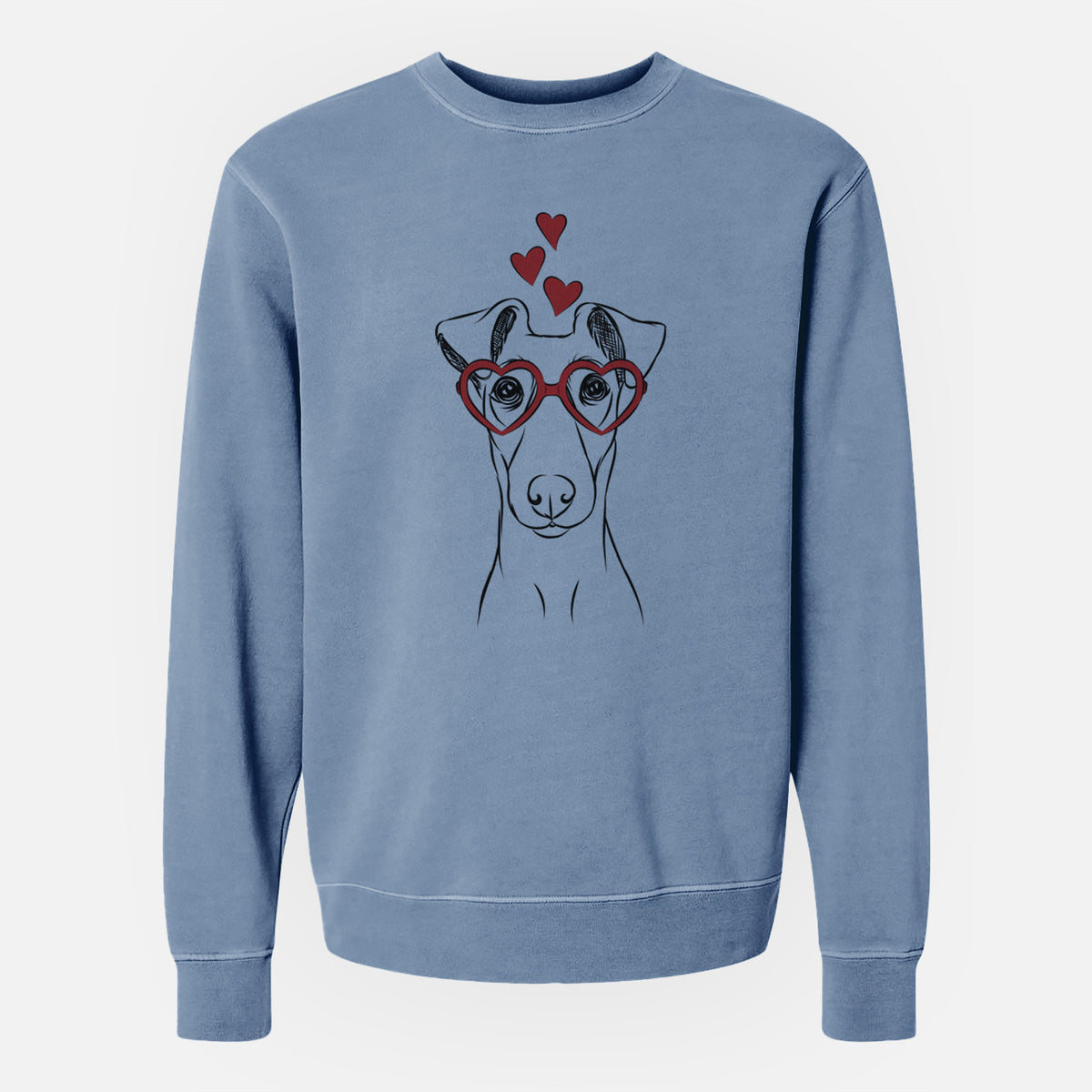 Valentine Tanner the Fox Terrier - Unisex Pigment Dyed Crew Sweatshirt