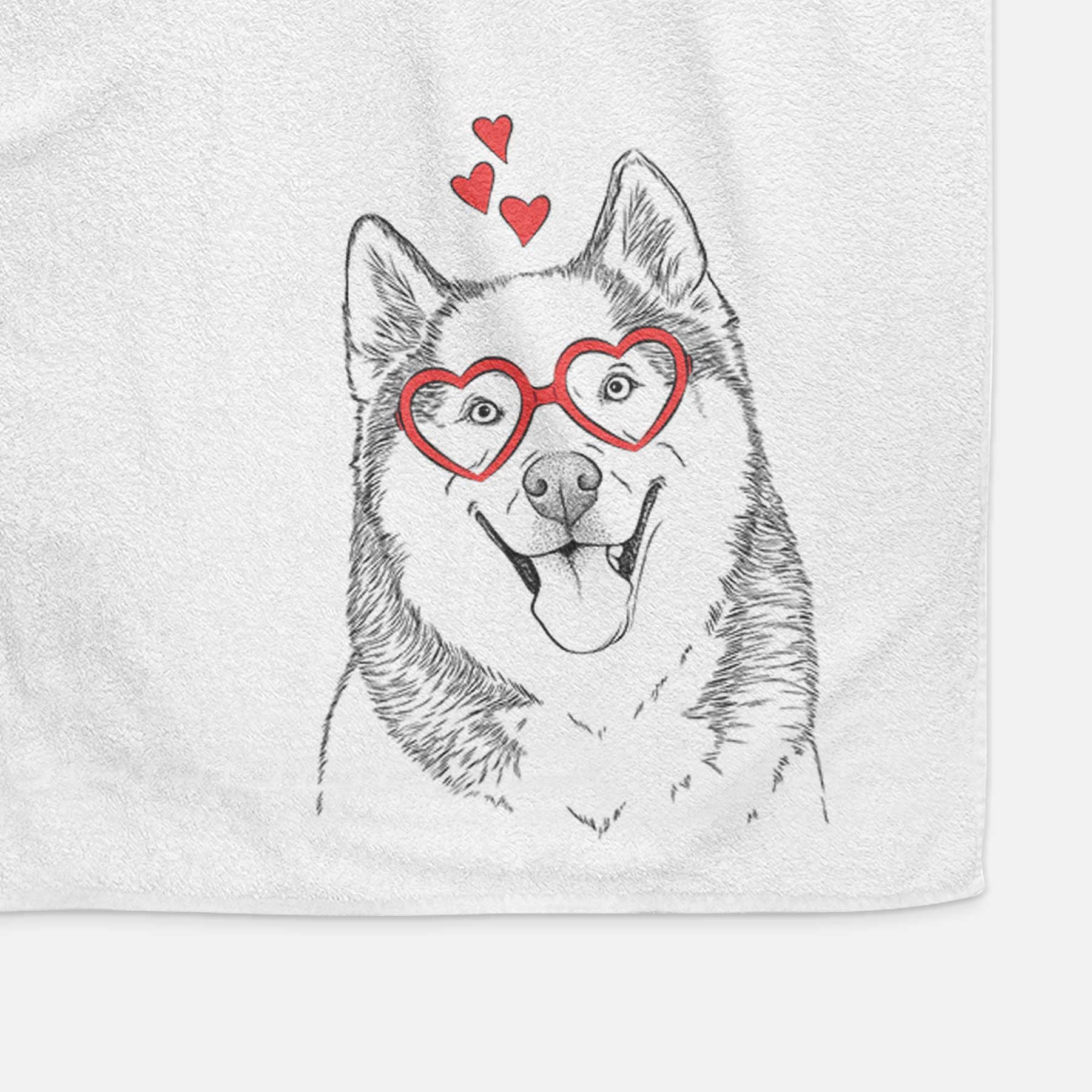 Teak the Siberian Husky Decorative Hand Towel