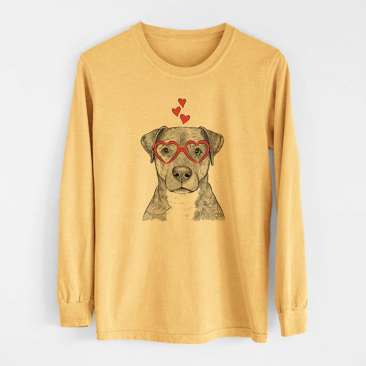 Valentine TedE the Mixed Breed - Heavyweight 100% Cotton Long Sleeve