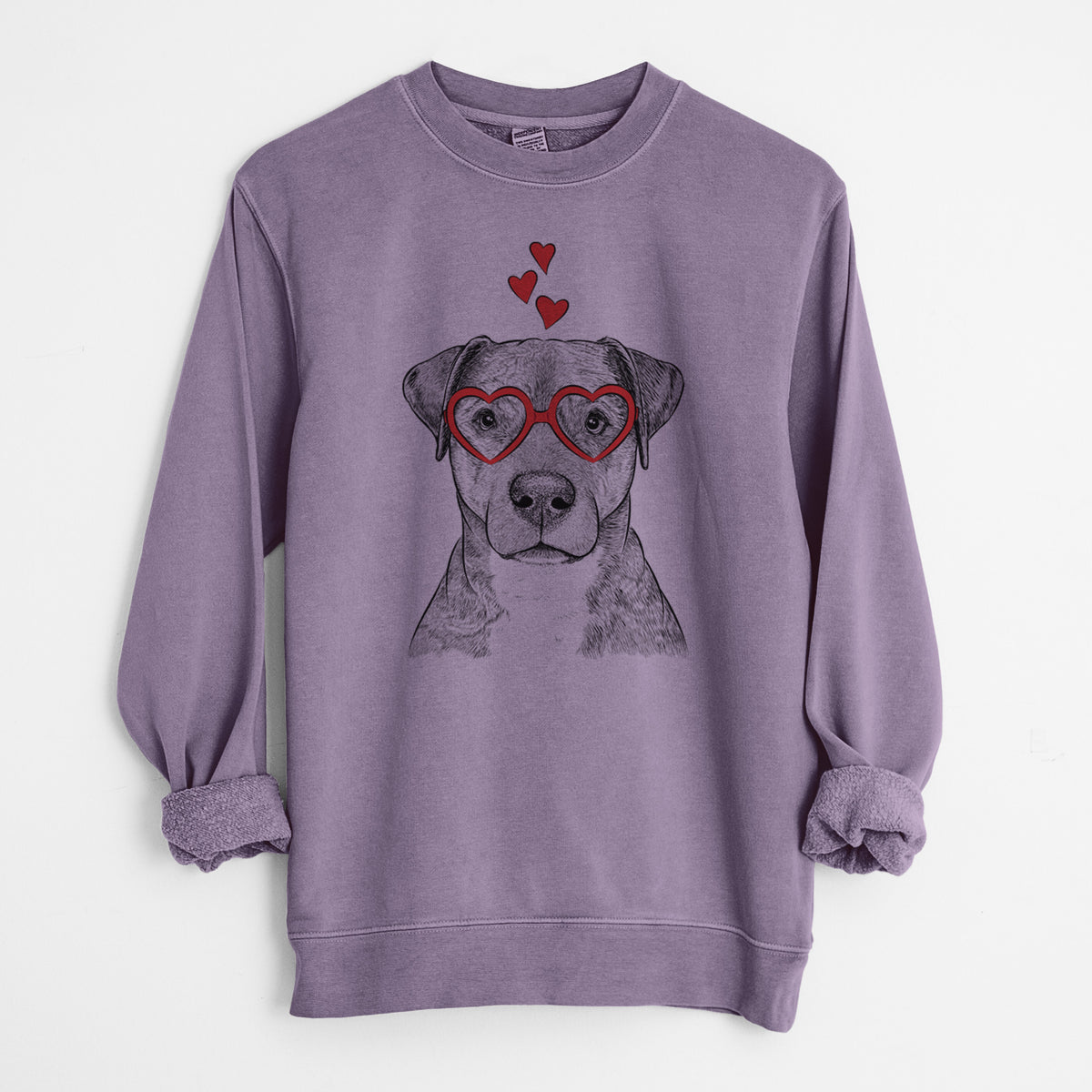 Valentine TedE the Mixed Breed - Unisex Pigment Dyed Crew Sweatshirt