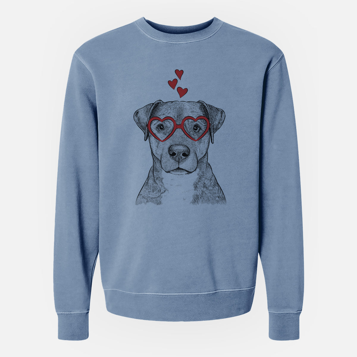 Valentine TedE the Mixed Breed - Unisex Pigment Dyed Crew Sweatshirt