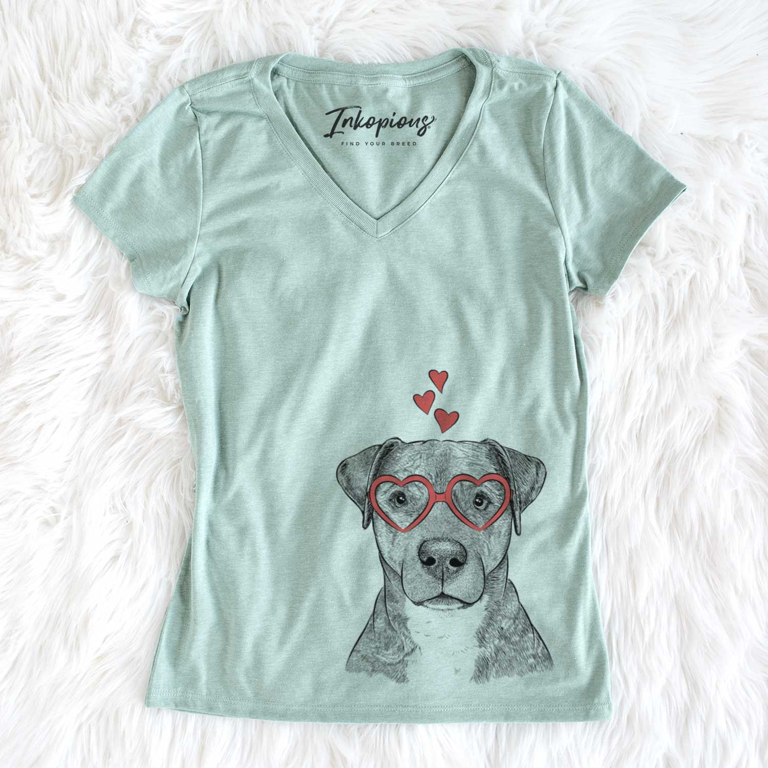 Valentine TedE the Mixed Breed - Women's V-neck Shirt