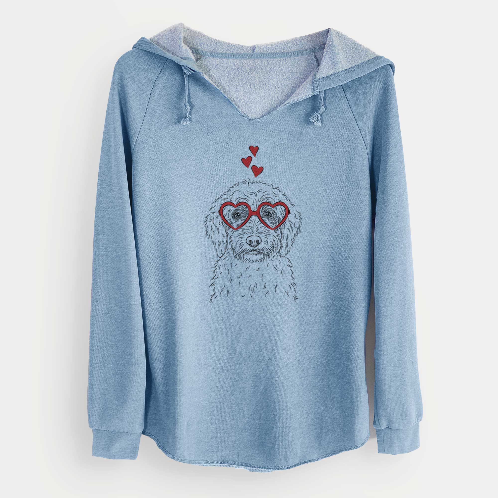 Valentine Teddy the Labradoodle - Cali Wave Hooded Sweatshirt