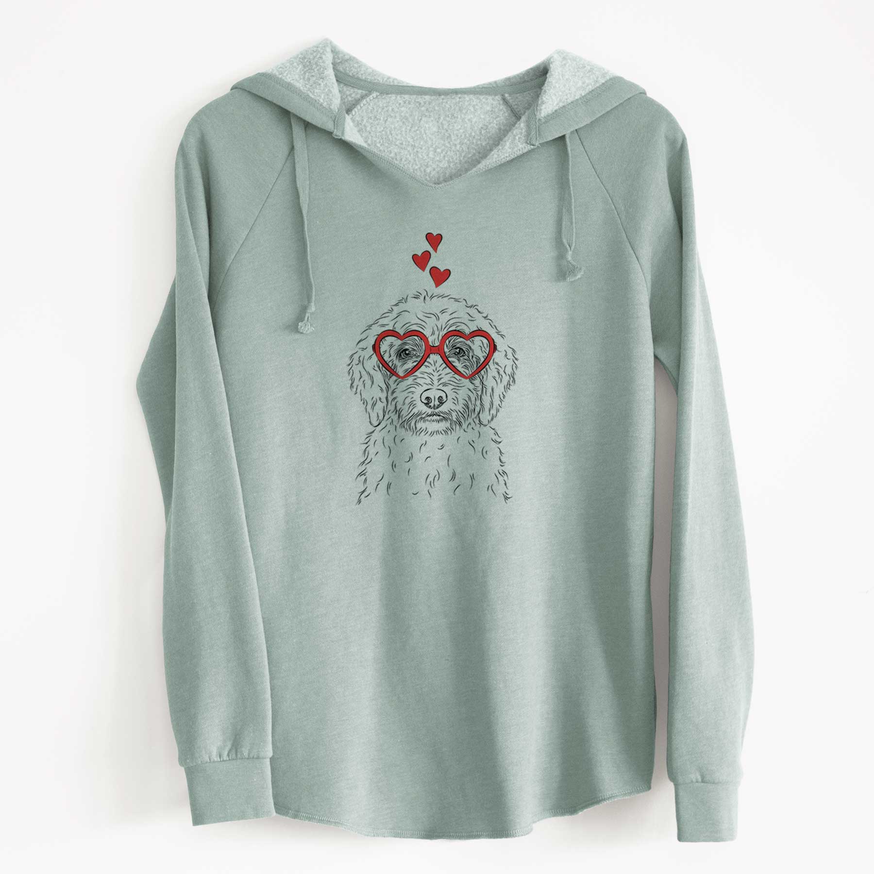 Valentine Teddy the Labradoodle - Cali Wave Hooded Sweatshirt