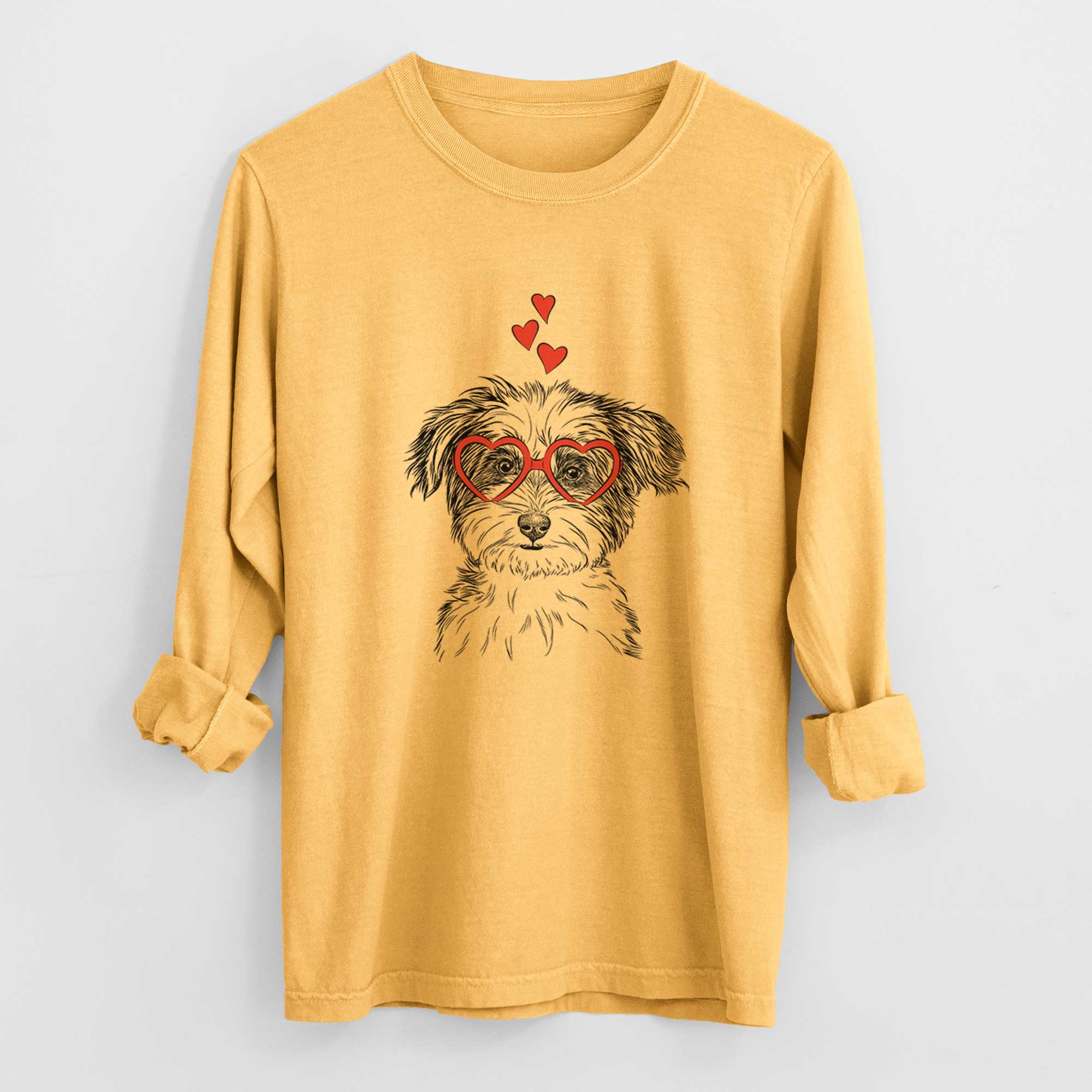 Valentine Teddy the Havanese - Heavyweight 100% Cotton Long Sleeve