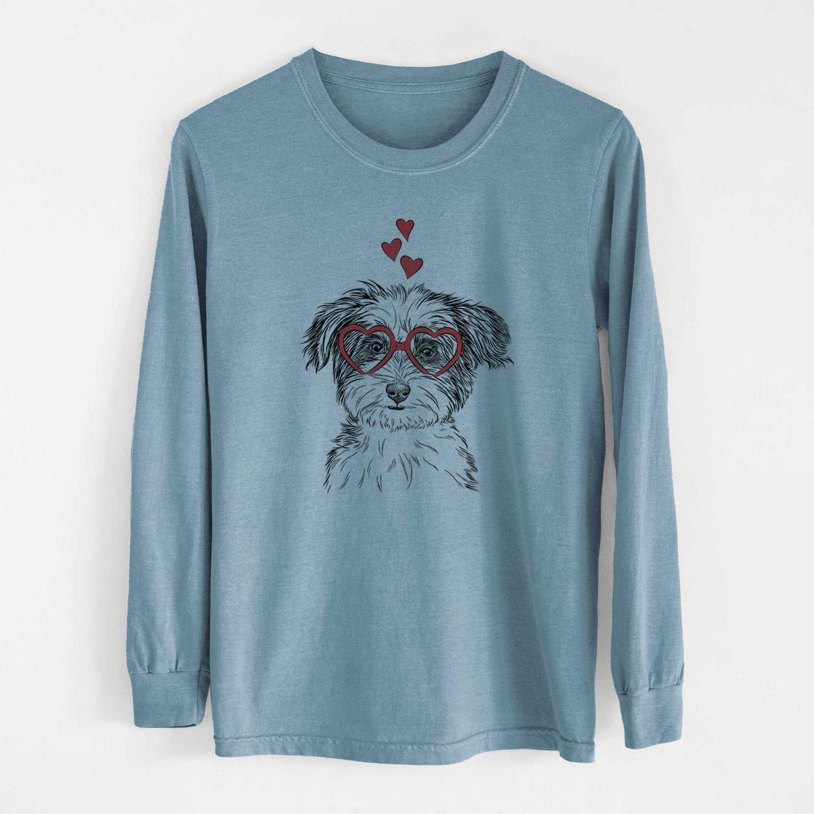 Valentine Teddy the Havanese - Heavyweight 100% Cotton Long Sleeve