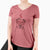 Valentine Teddy Jam the Pitbull - Women's V-neck Shirt