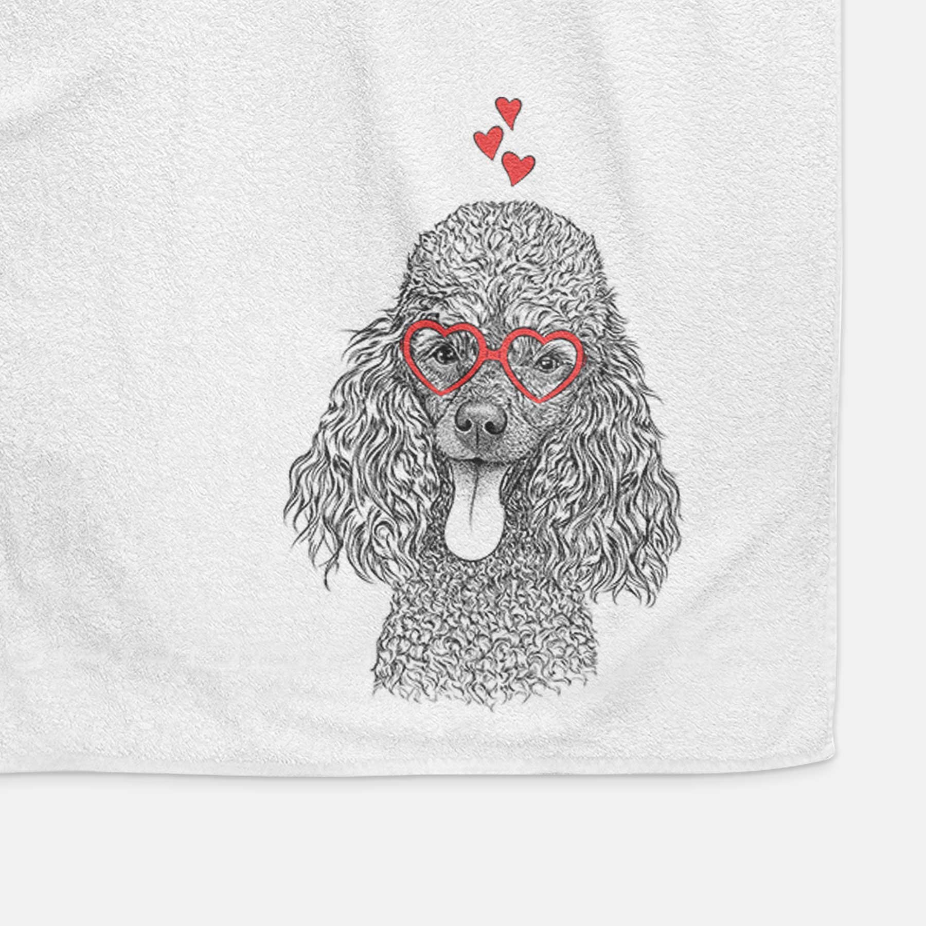 Teddy the Mini Poodle Decorative Hand Towel