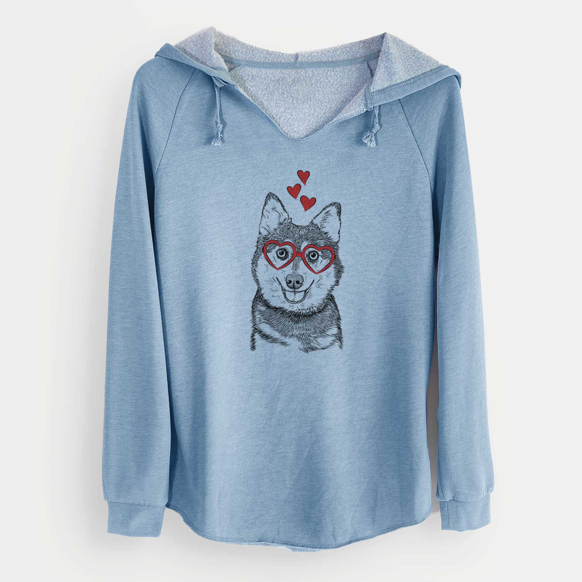 Valentine Tellie the Alaskan Klee Kai - Cali Wave Hooded Sweatshirt