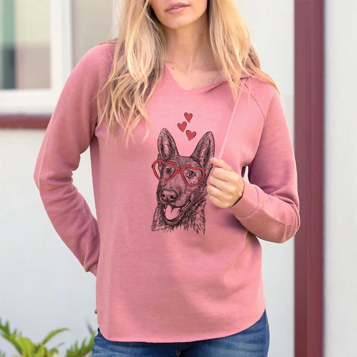 Valentine Tena the German Shepherd - Cali Wave Hooded Sweatshirt