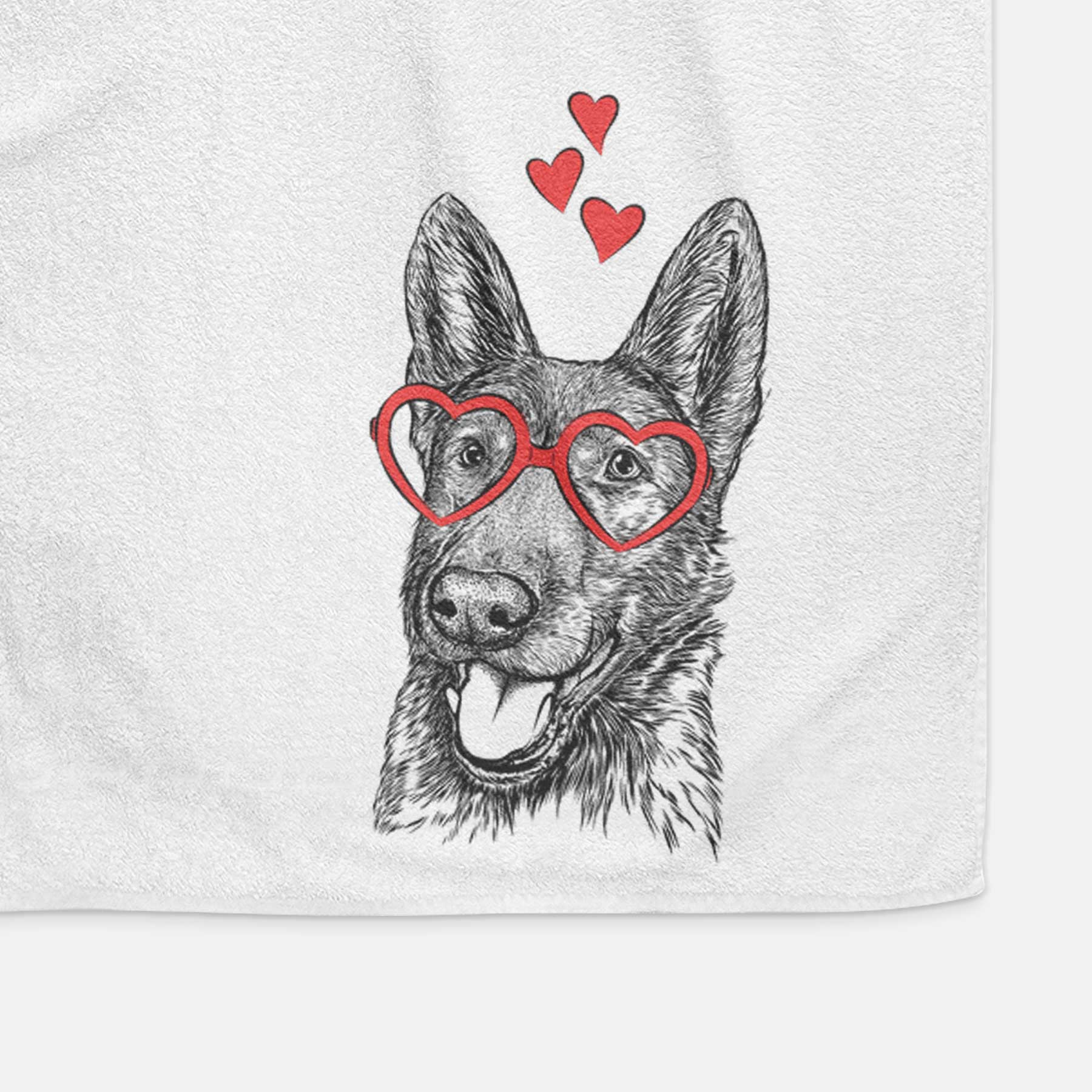 Tena the German Shepherd Decorative Hand Towel