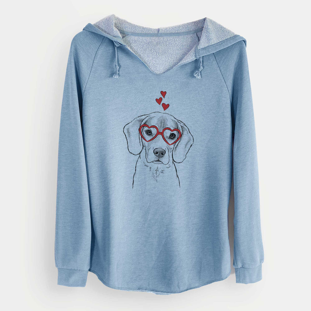 Valentine Thea the Beagle - Cali Wave Hooded Sweatshirt