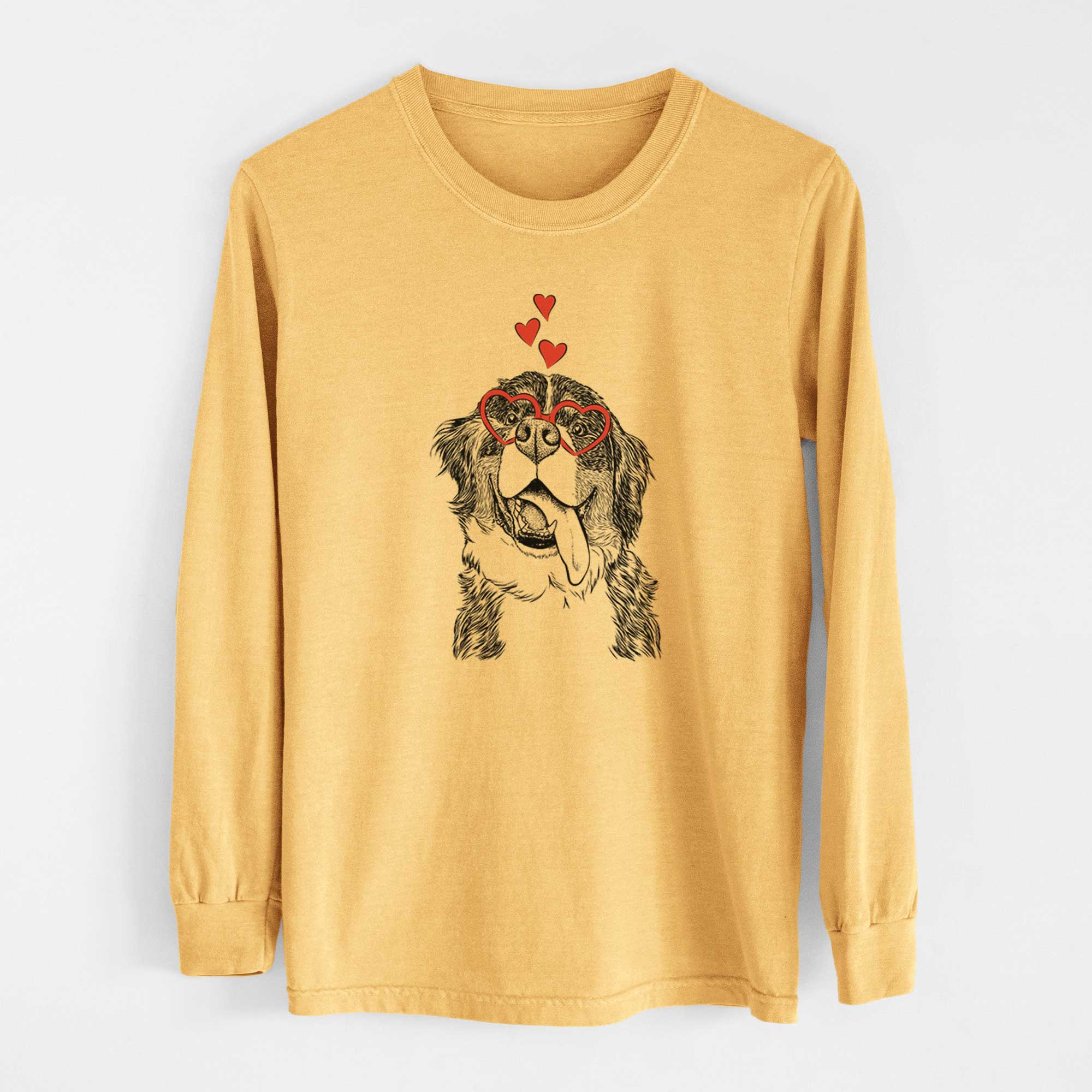 Valentine Theo the Bernese Mountain Dog - Heavyweight 100% Cotton Long Sleeve