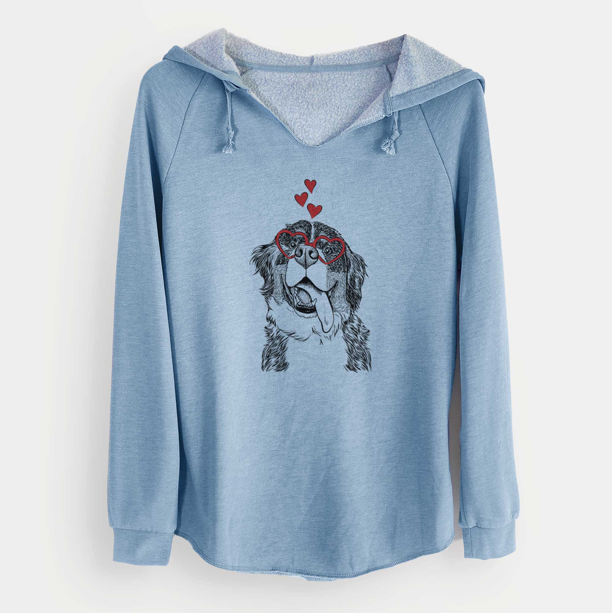 Valentine Theo the Bernese Mountain Dog - Cali Wave Hooded Sweatshirt