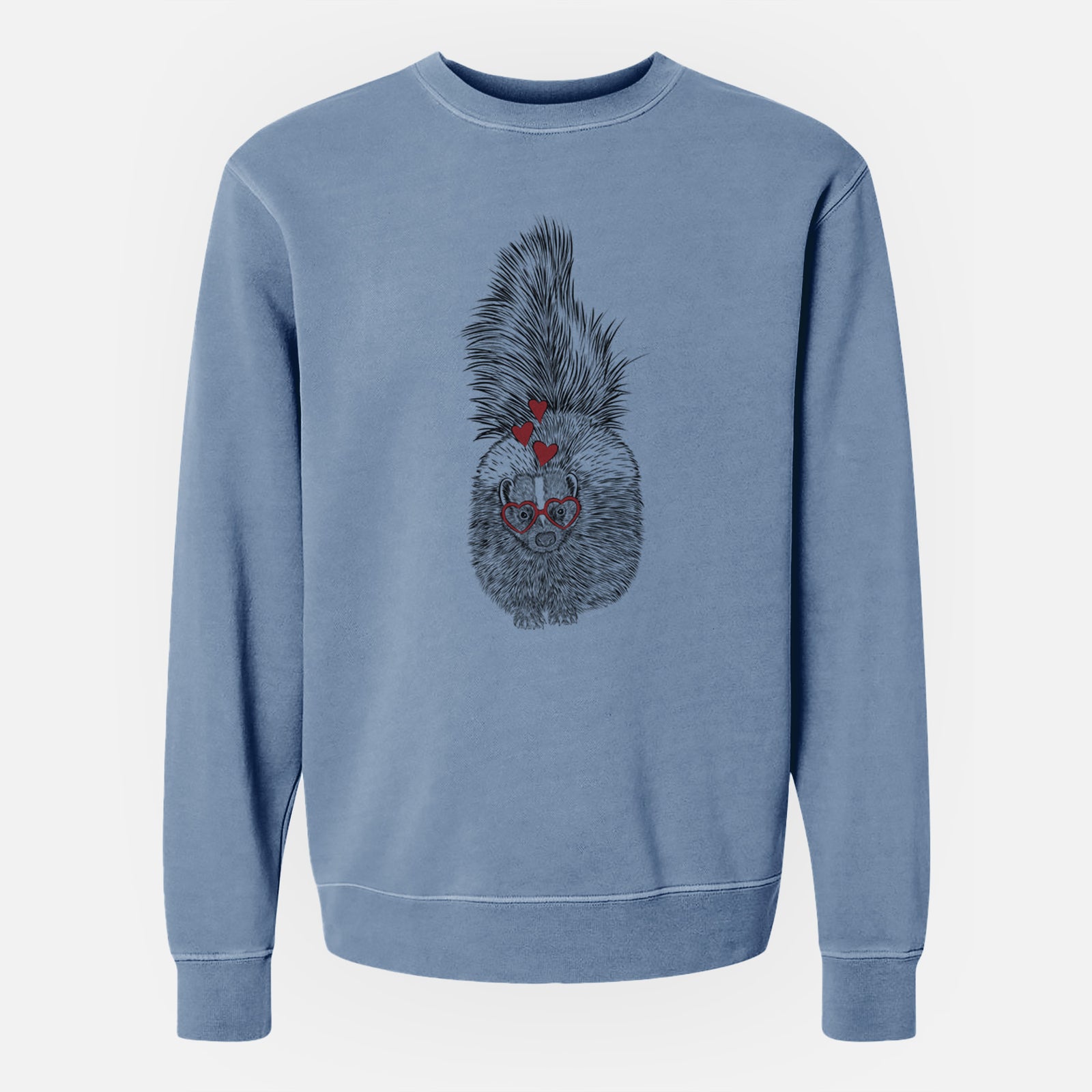 Valentine Tibbs the Skunk - Unisex Pigment Dyed Crew Sweatshirt
