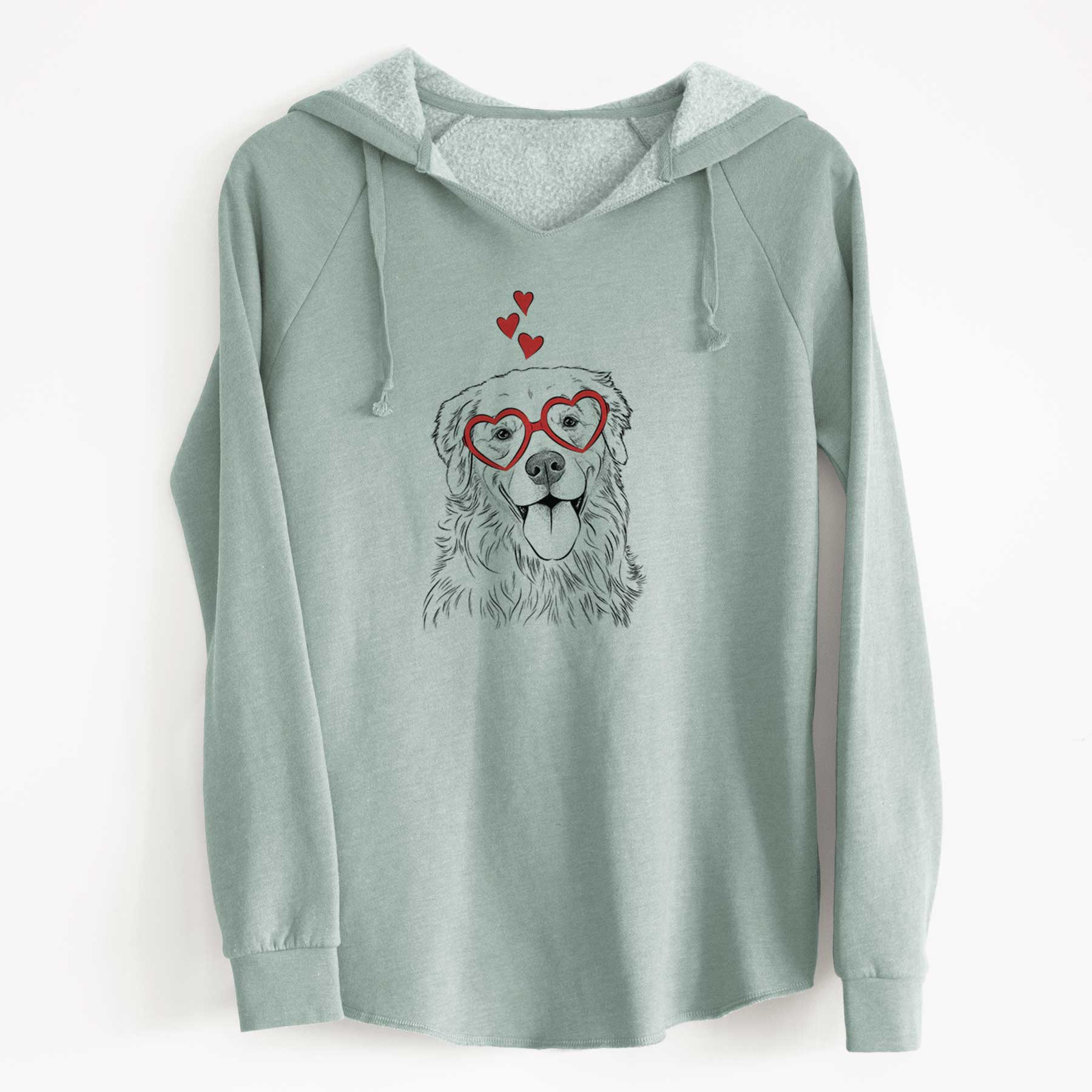 Valentine Ticket the Golden Retriever - Cali Wave Hooded Sweatshirt