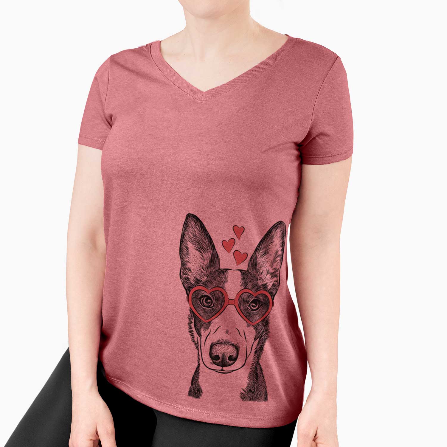 Valentine Tigm the Bippet - Women's V-neck Shirt