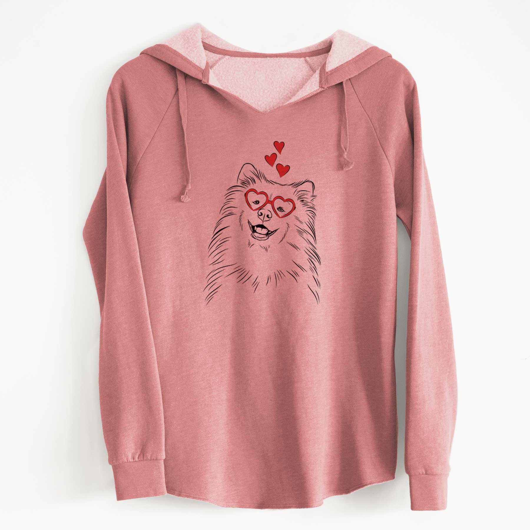 Valentine Tillie the Samoyed - Cali Wave Hooded Sweatshirt