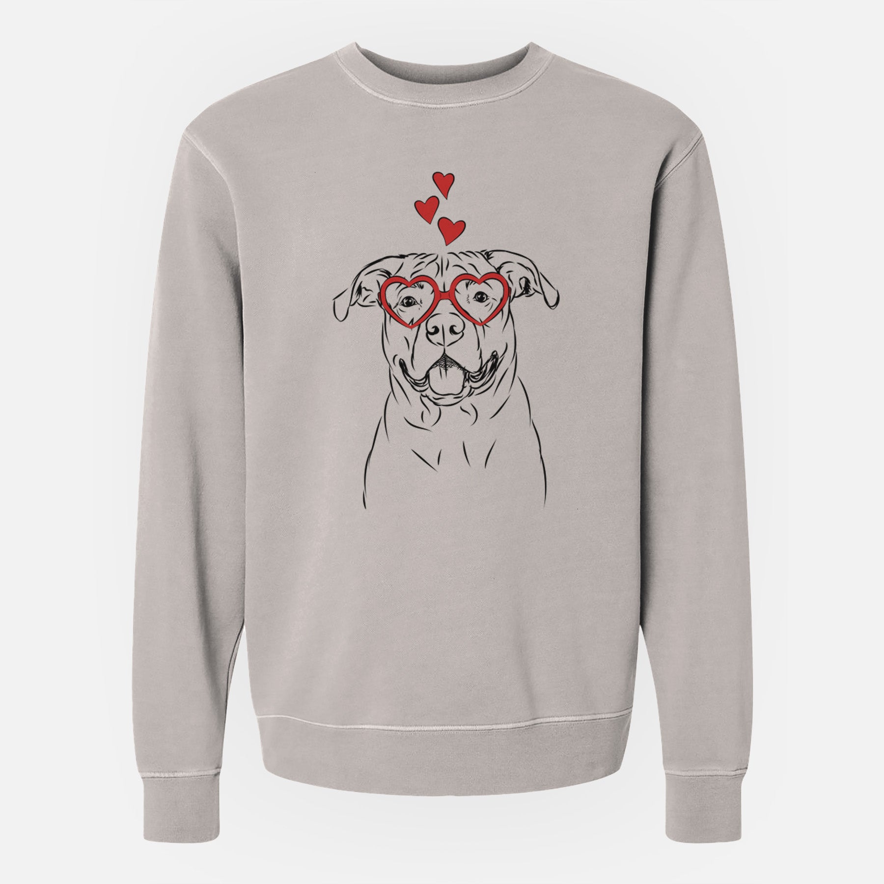 Valentine Timmy the Mixed Breed - Unisex Pigment Dyed Crew Sweatshirt