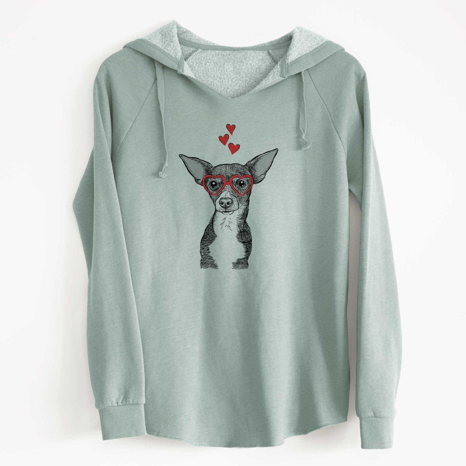 Valentine Tiny Archie the Mixed Breed - Cali Wave Hooded Sweatshirt