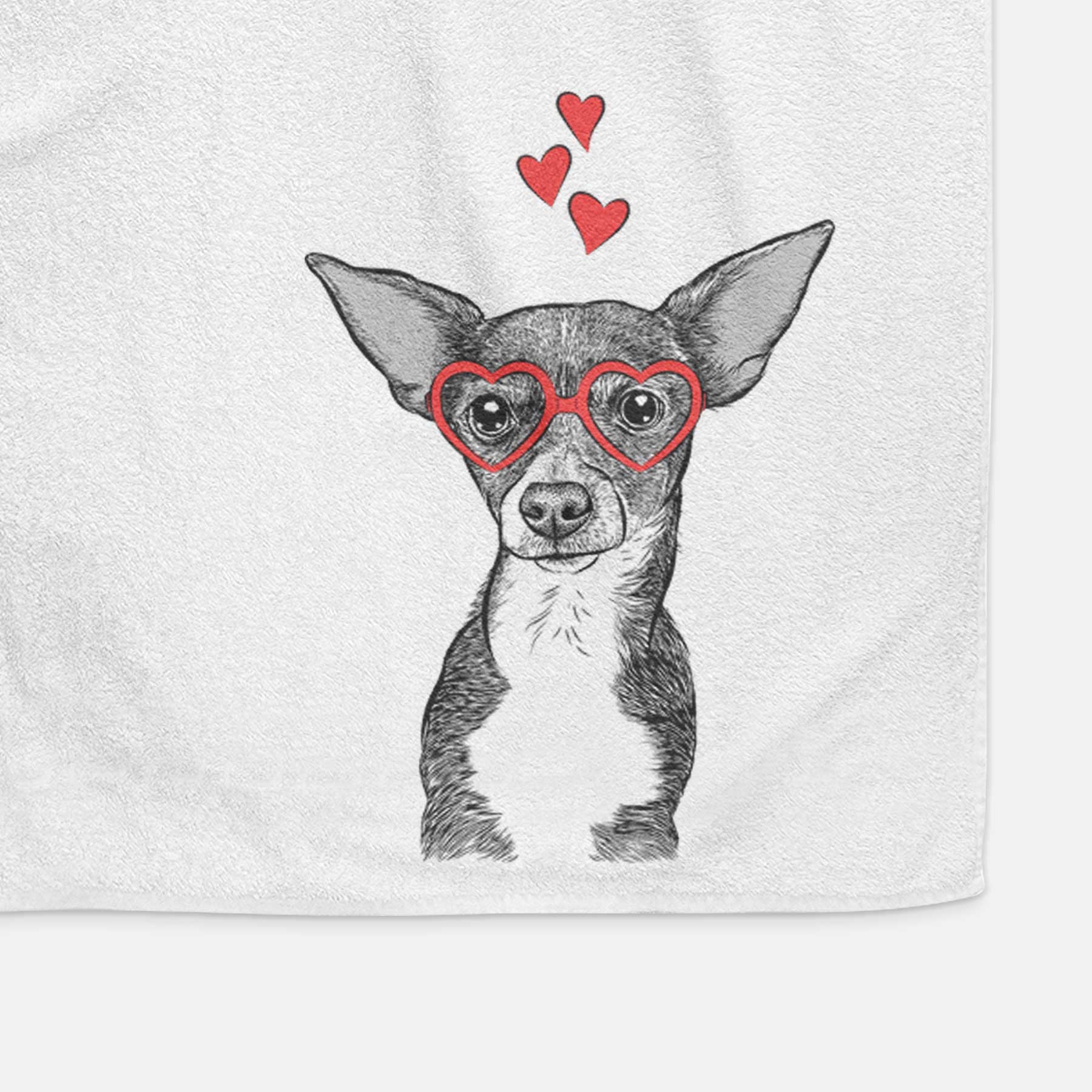 Tiny Archie the Mixed Breed Decorative Hand Towel