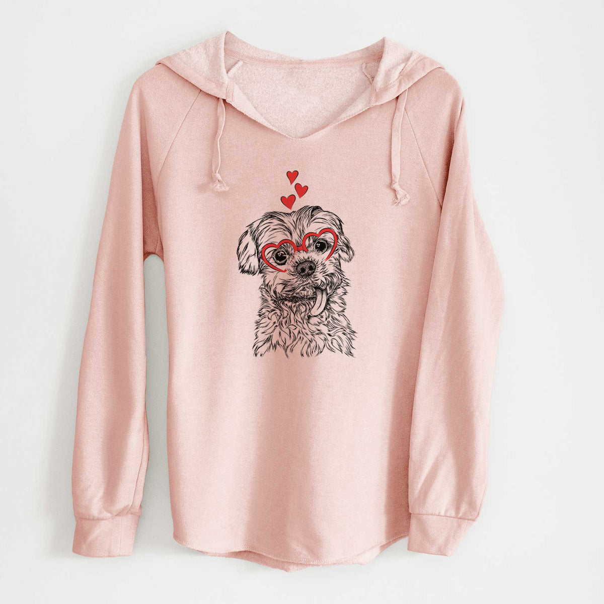 Valentine Tiny Titan the Shih Tzu - Cali Wave Hooded Sweatshirt