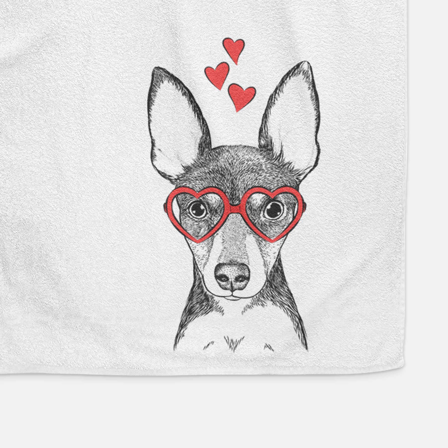 Tiny the Toy Fox Terrier Decorative Hand Towel