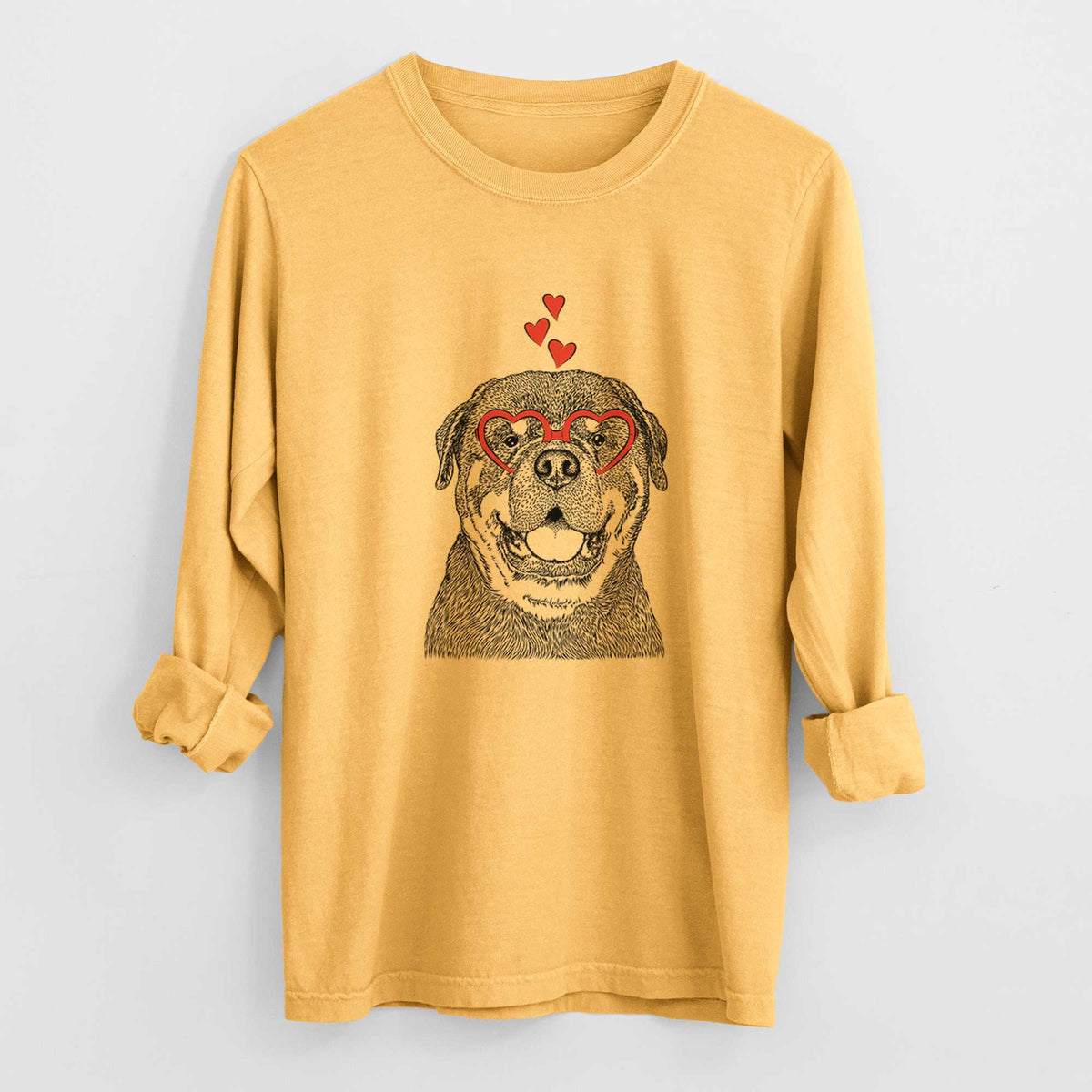 Valentine Titan the Rottweiler - Heavyweight 100% Cotton Long Sleeve