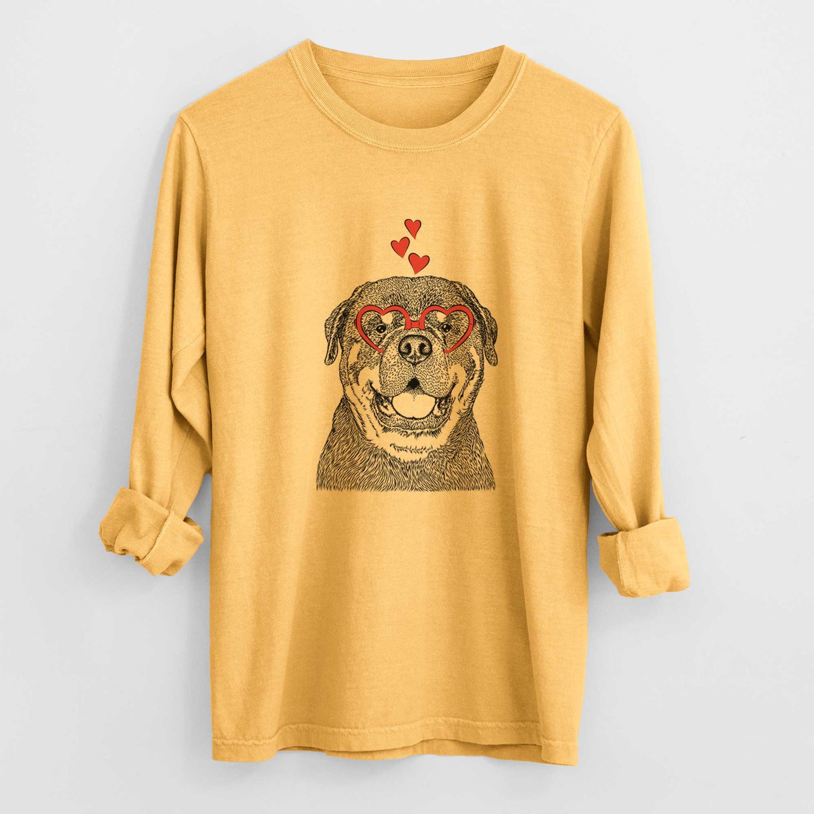 Valentine Titan the Rottweiler - Heavyweight 100% Cotton Long Sleeve