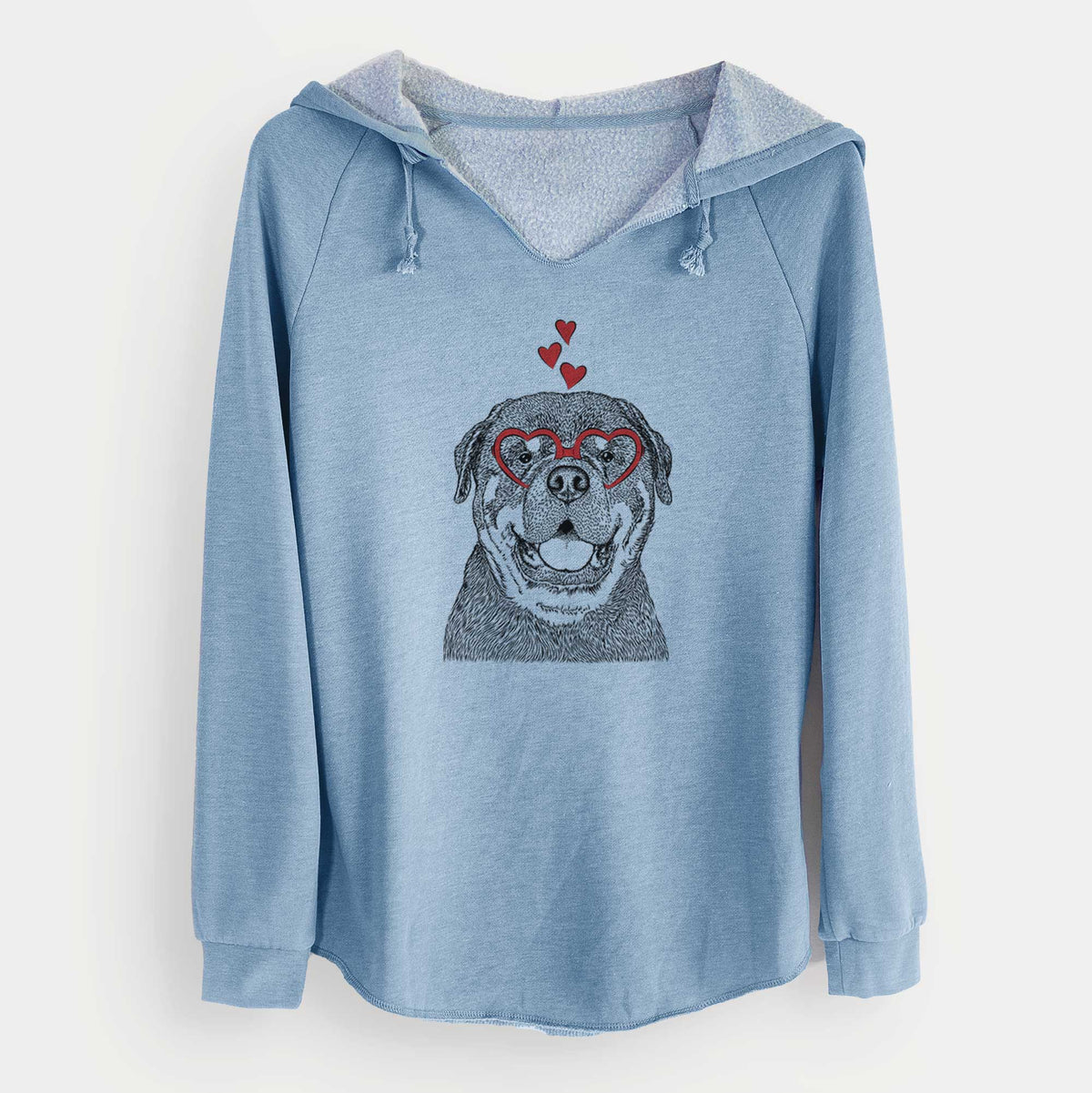 Valentine Titan the Rottweiler - Cali Wave Hooded Sweatshirt
